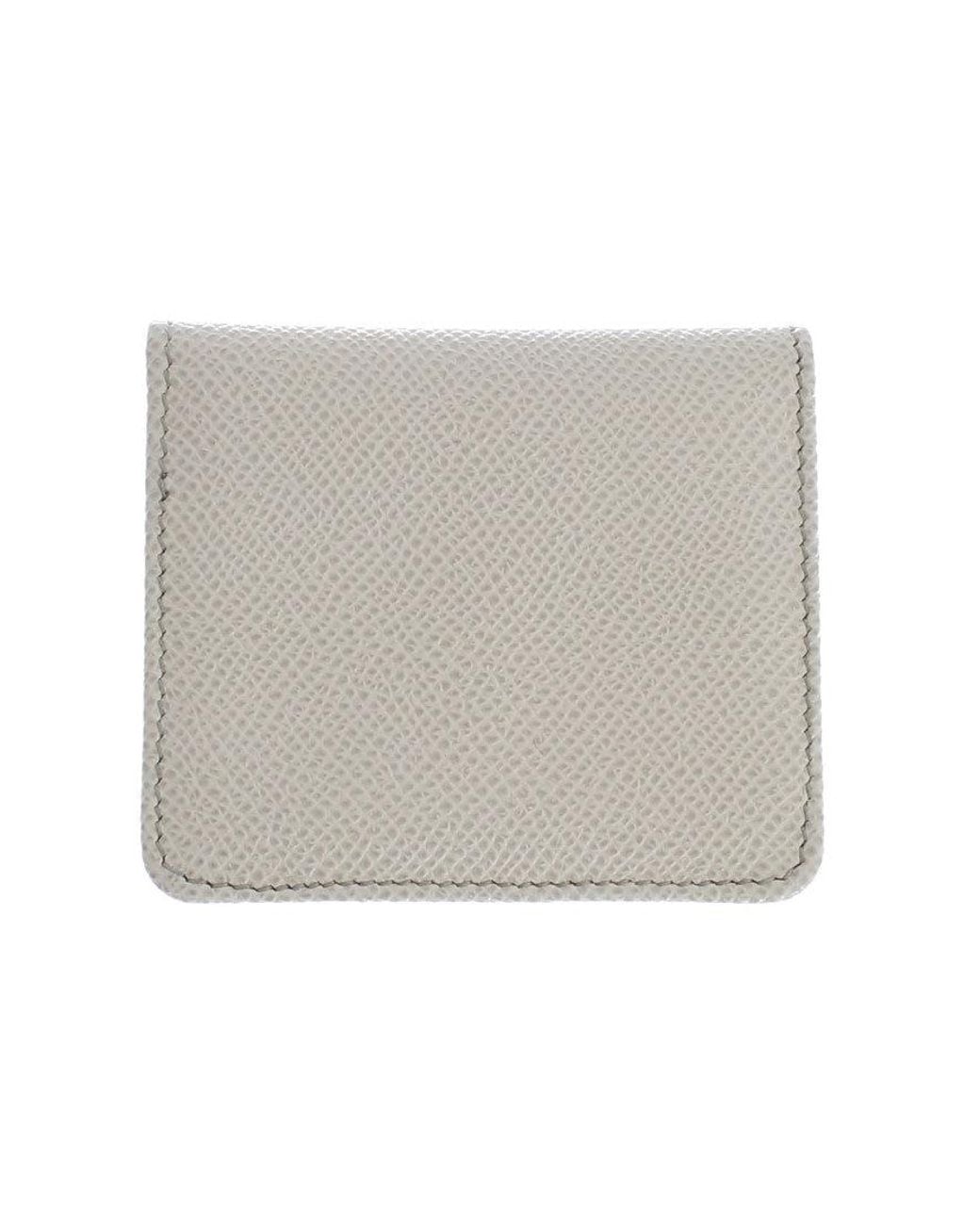 Dolce & Gabbana Gray Dauphine Leather Case Wallet