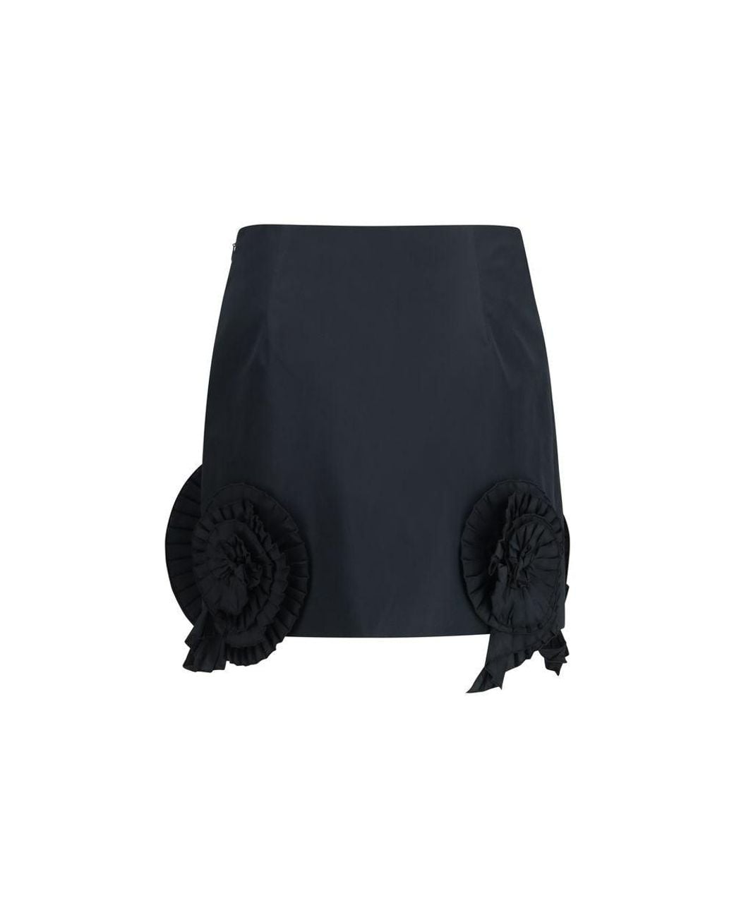 Blumarine Blue Black Polyester Mini Skirt
