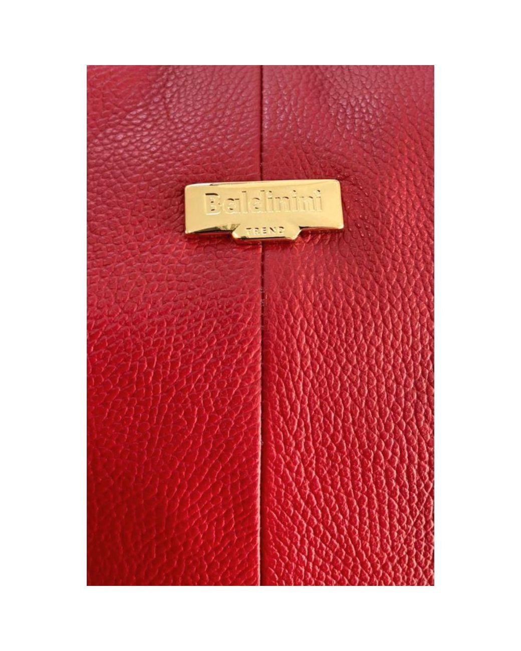 Baldinini Red Leather Shoulder Bag