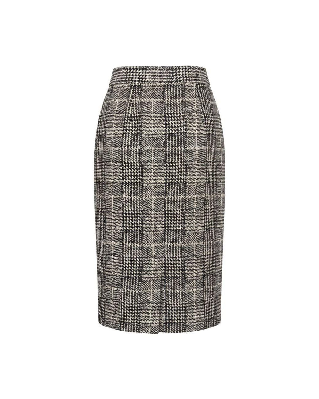 Baldinini Gray White Cotton Skirt