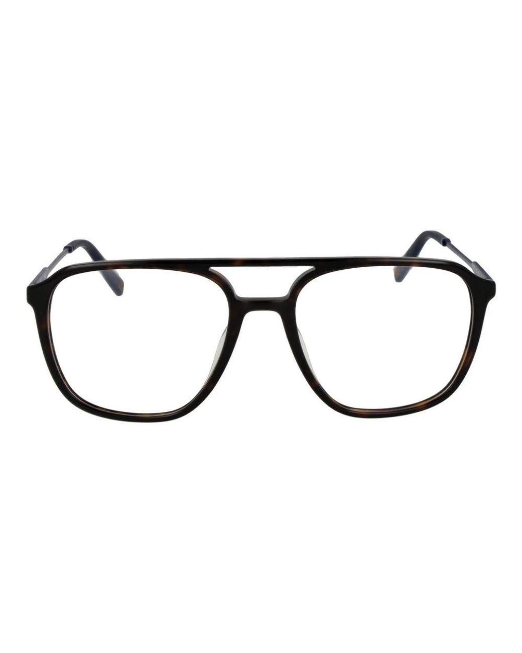 Fila Black Brown Cellulose Acetate Glasses (frames) for men
