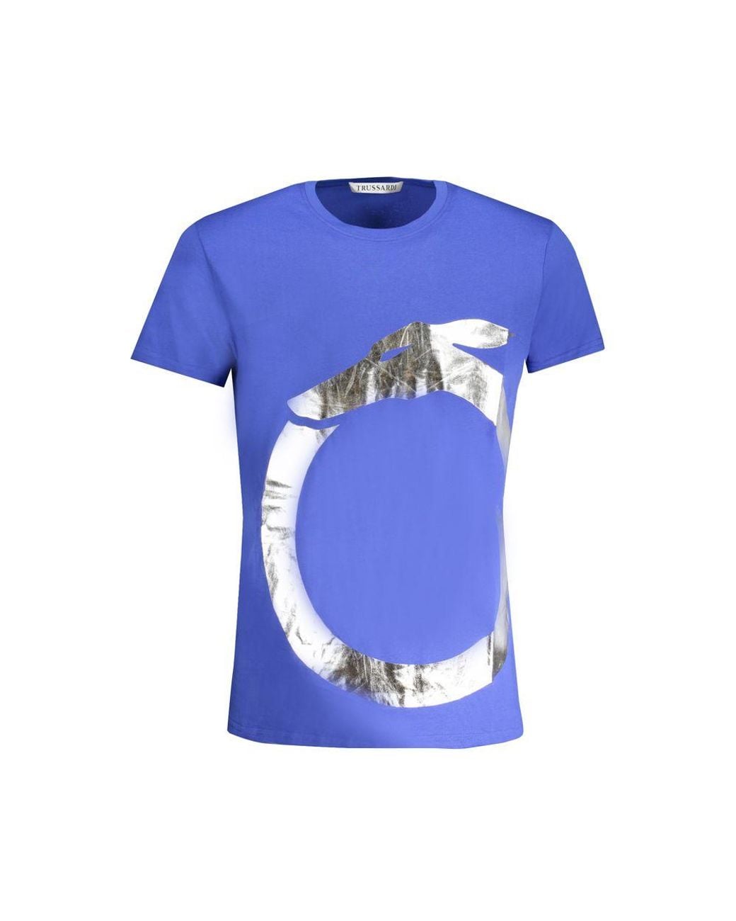 Trussardi Blue Cotton T-Shirt for men