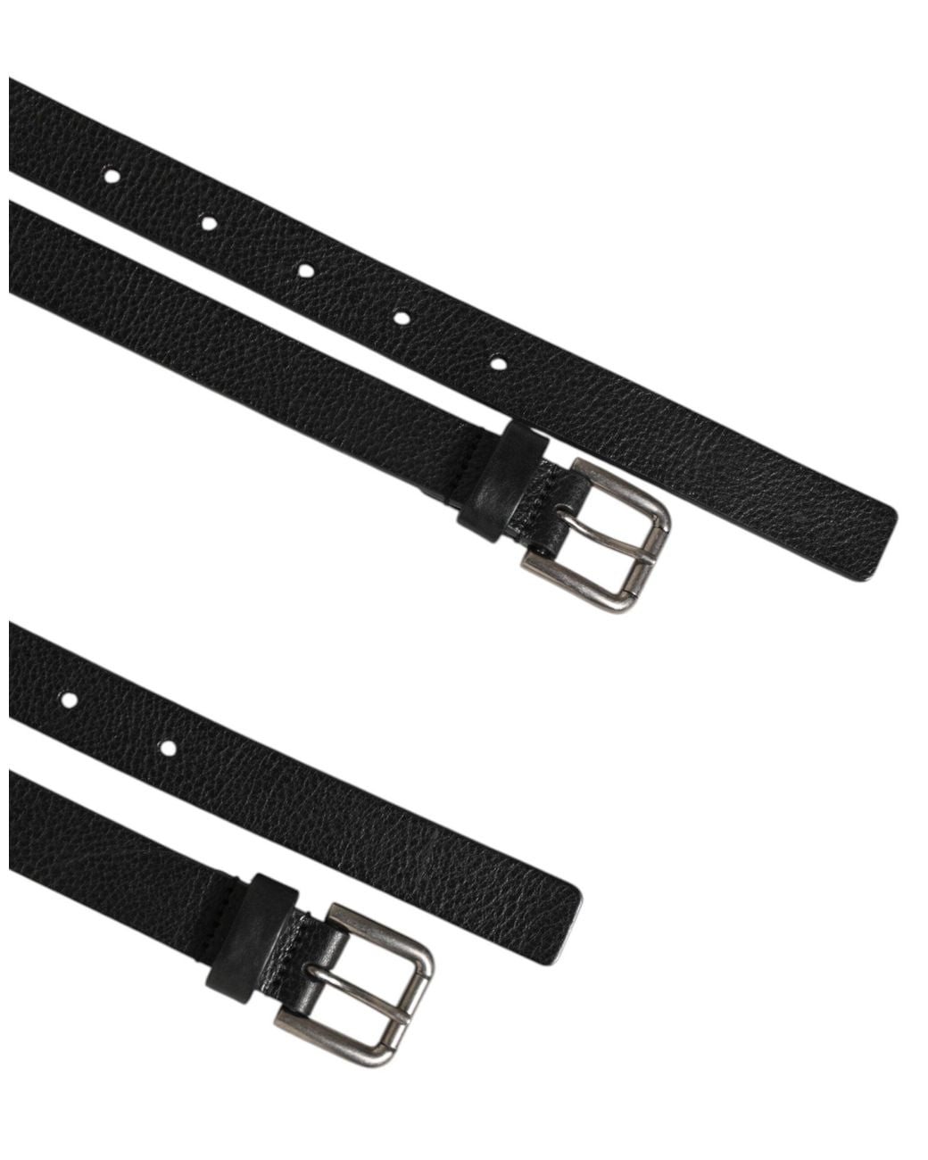 Dolce & Gabbana Black Leather Classic Belt for men