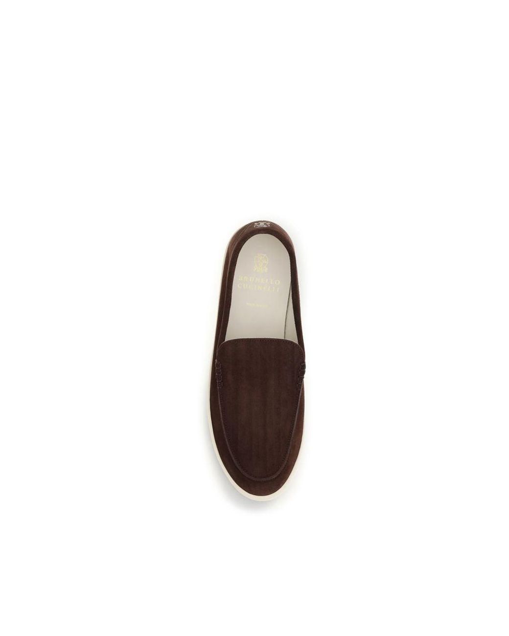 Brunello Cucinelli Brown Bordeaux Calf Leather Bos Taurus Slip for men