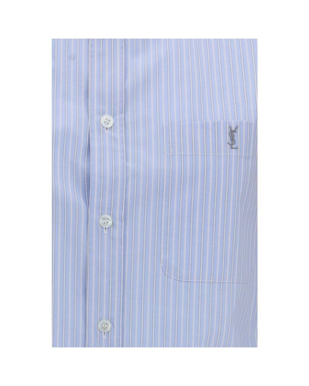 Saint Laurent Blue Cotton Shirt