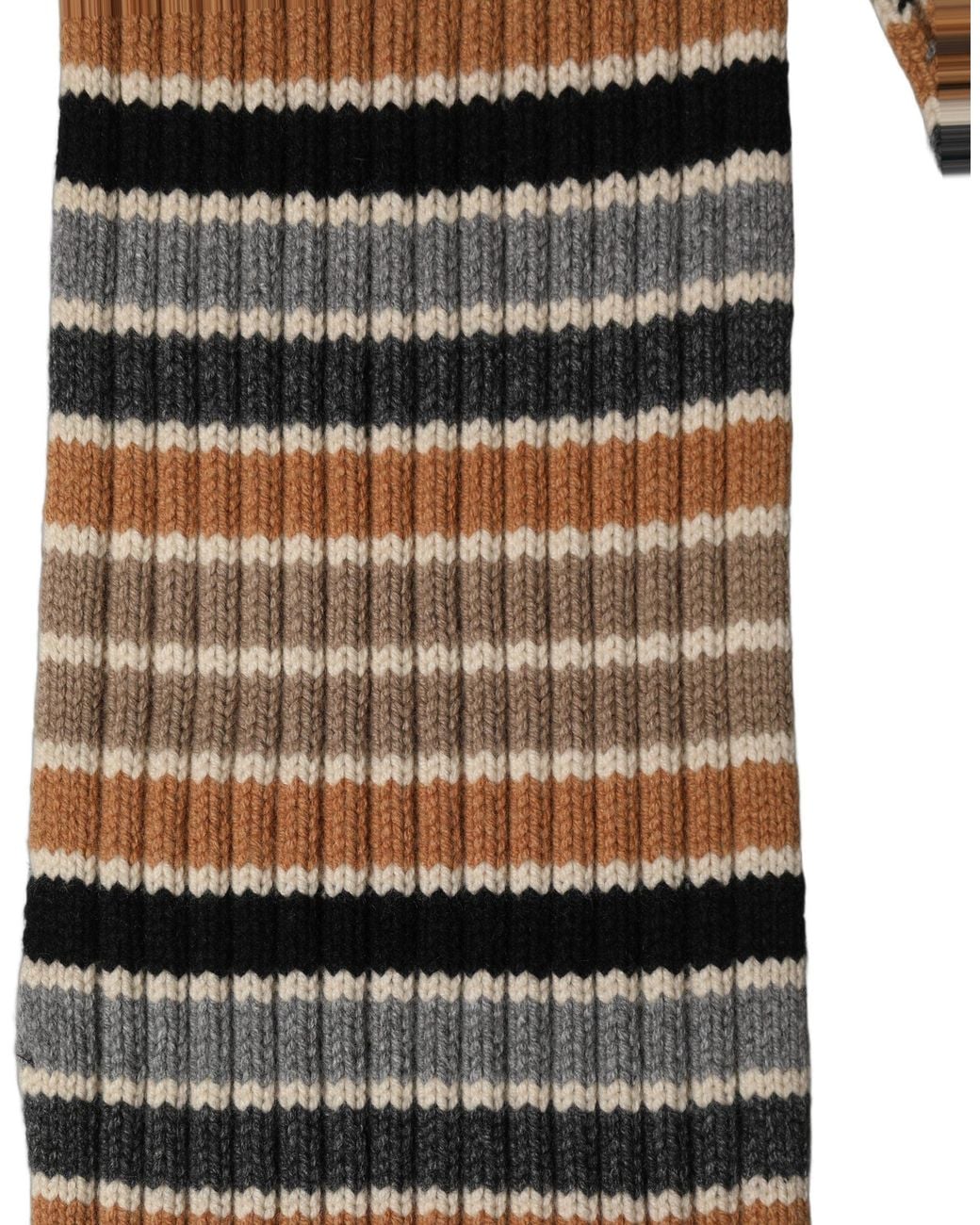 Dolce & Gabbana Black Multicolor Striped Knitted Viscose Shawl Scarf