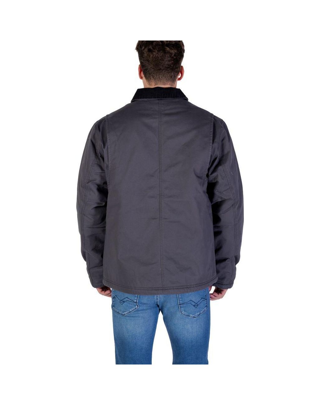 Tommy Hilfiger Blue Gray Recycled Cotton Denim Jacket for men