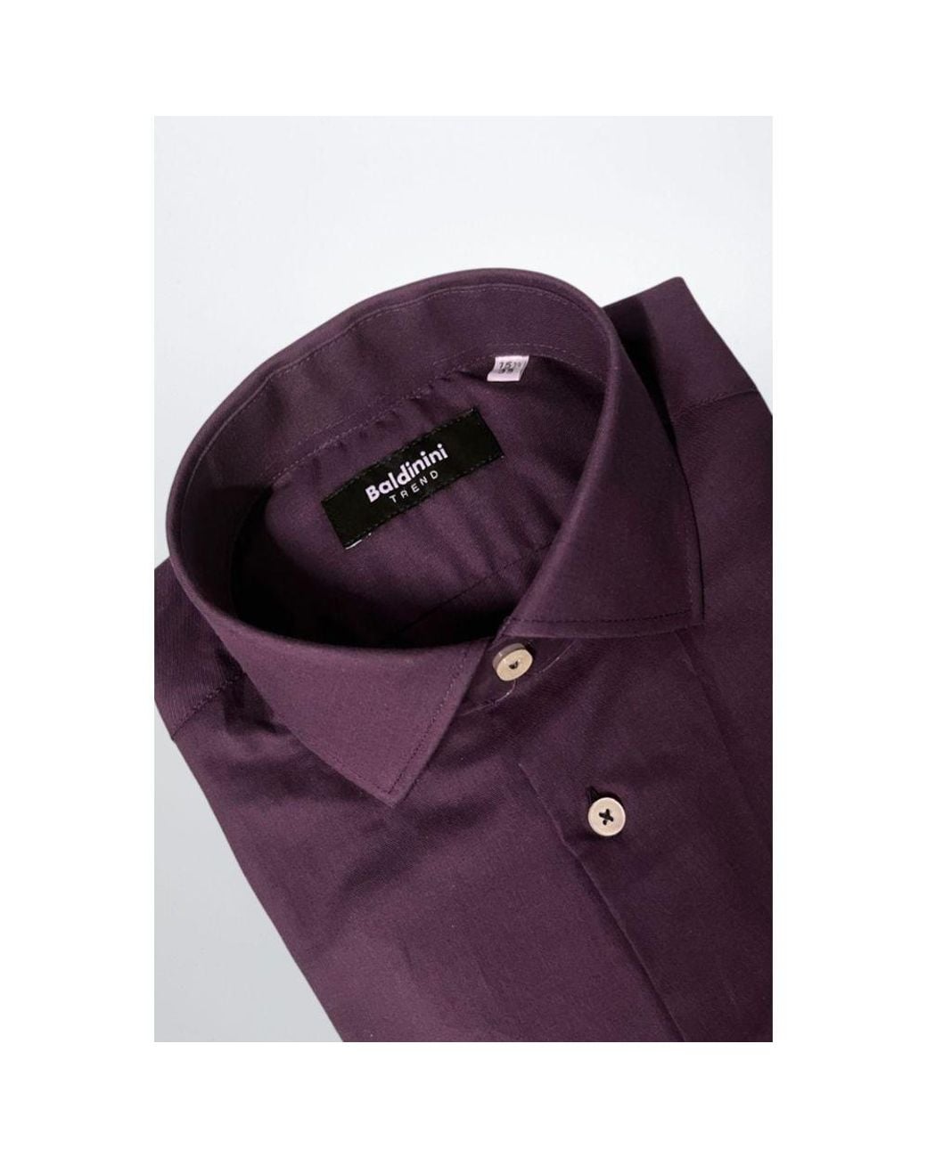 Baldinini Purple Cotton Men Shirt for men