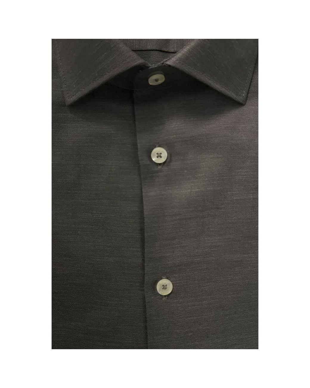 Baldinini Black Gray Cotton Men Shirt for men