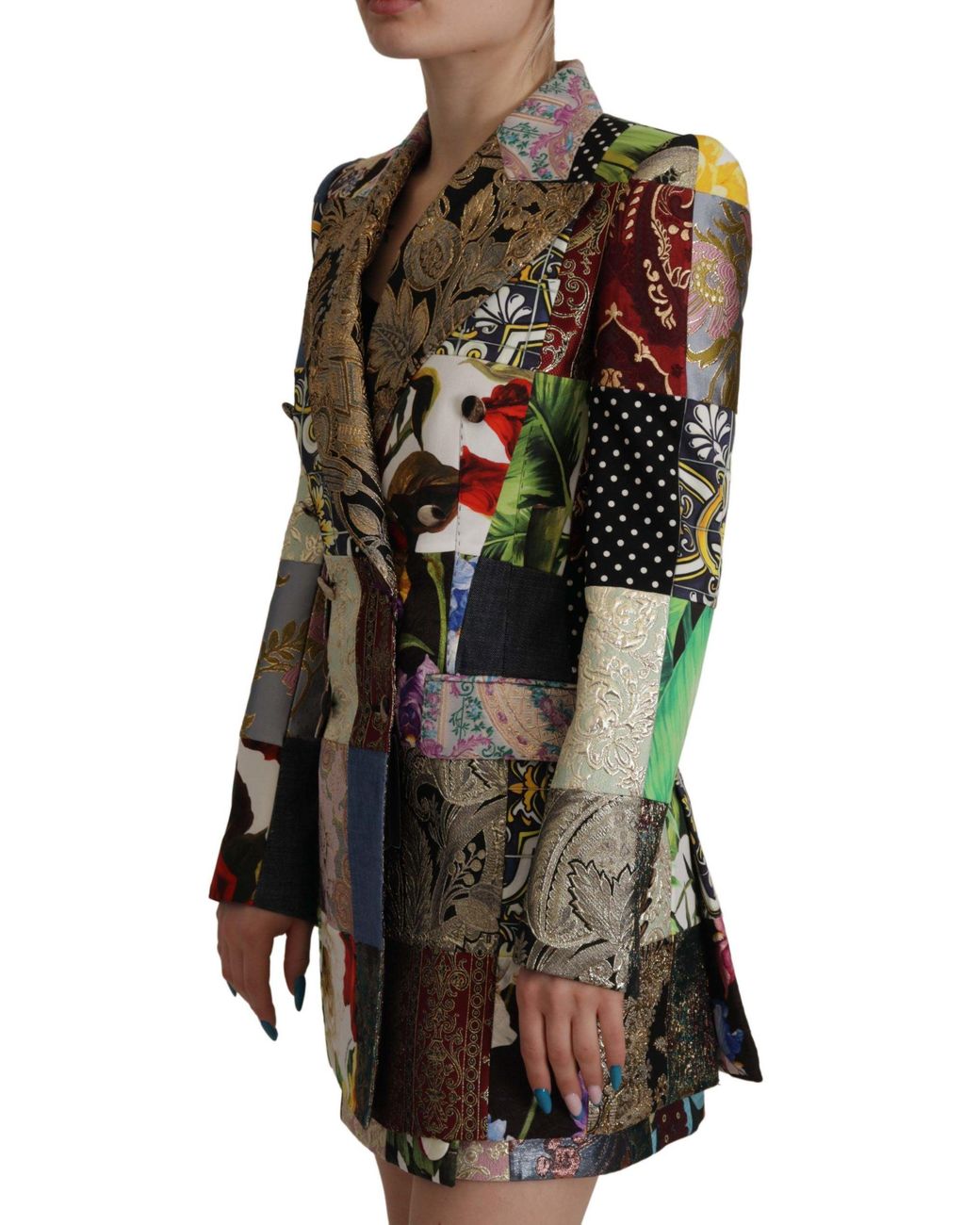 Dolce & Gabbana Black Elegant Patchwork Blazer Jacket