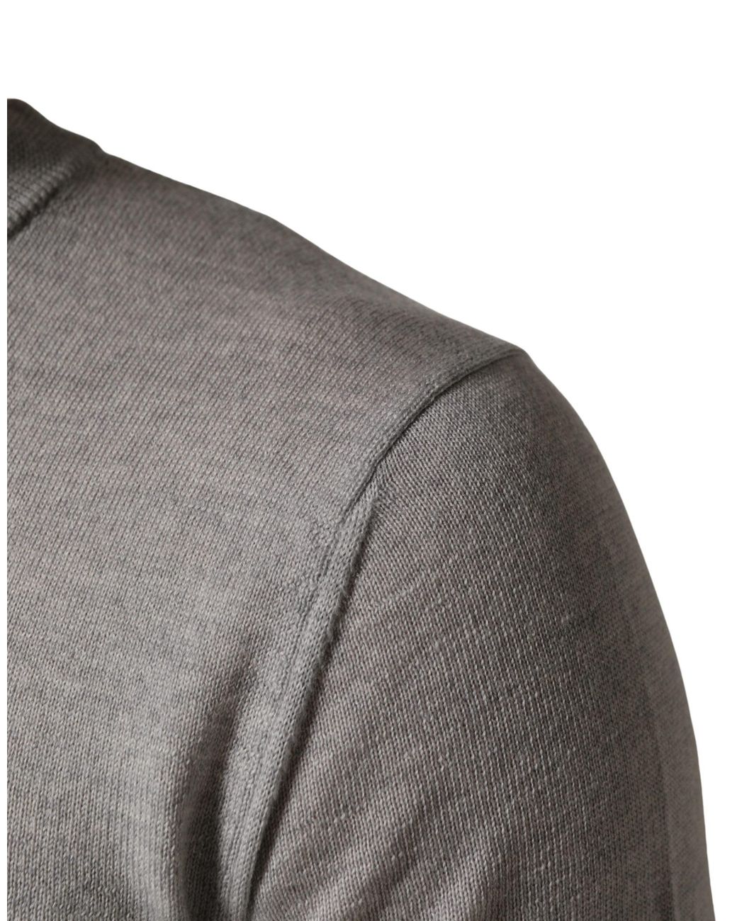 Dolce & Gabbana Gray Long Sleeves Crew Neck Pullover Sweater for men
