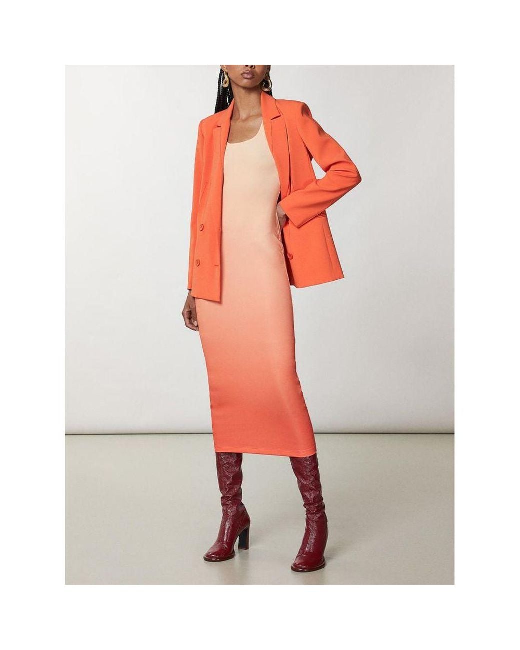 Patrizia Pepe Orange Polyester Casual Dress