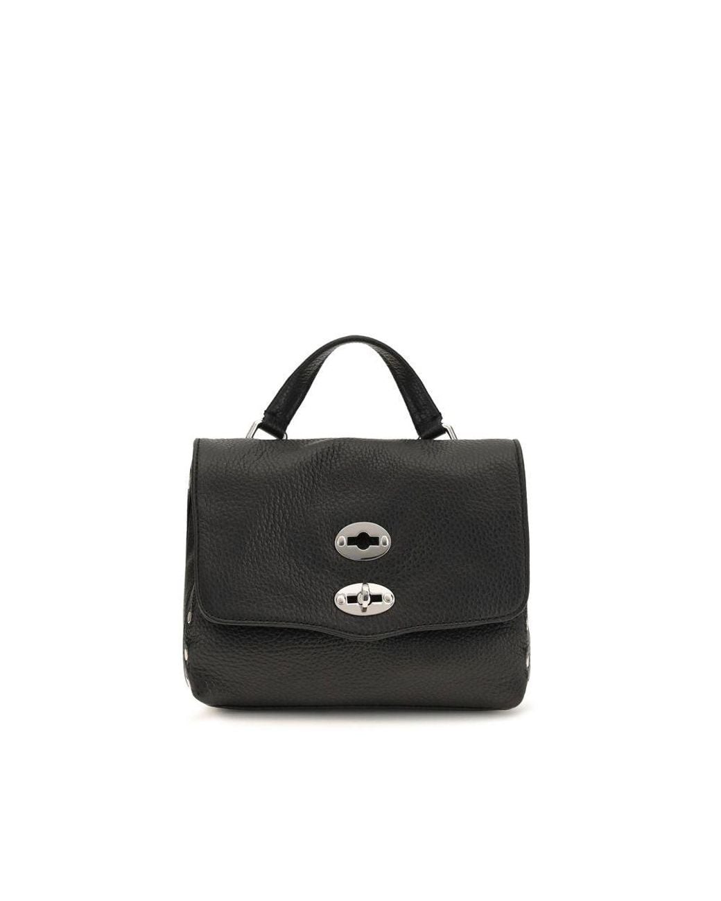 Zanellato Black Calf Leather Bos Taurus Shoulder Bag
