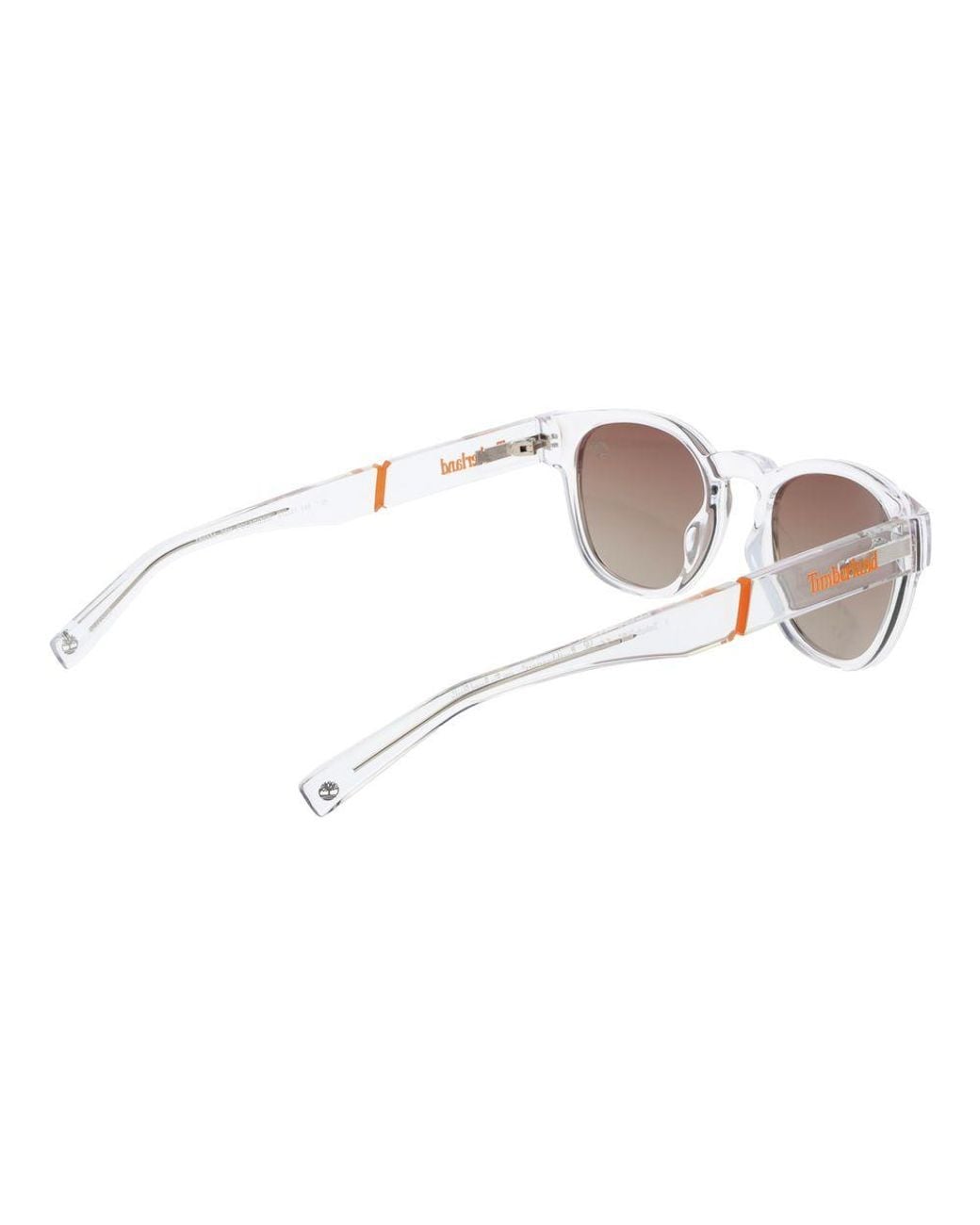 Timberland White Transparent Stainless Steel Sunglasses for men