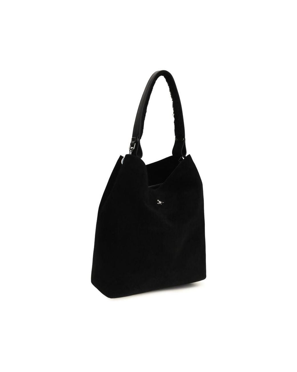 Vivienne Westwood Black Suede Leather Shoulder Bag