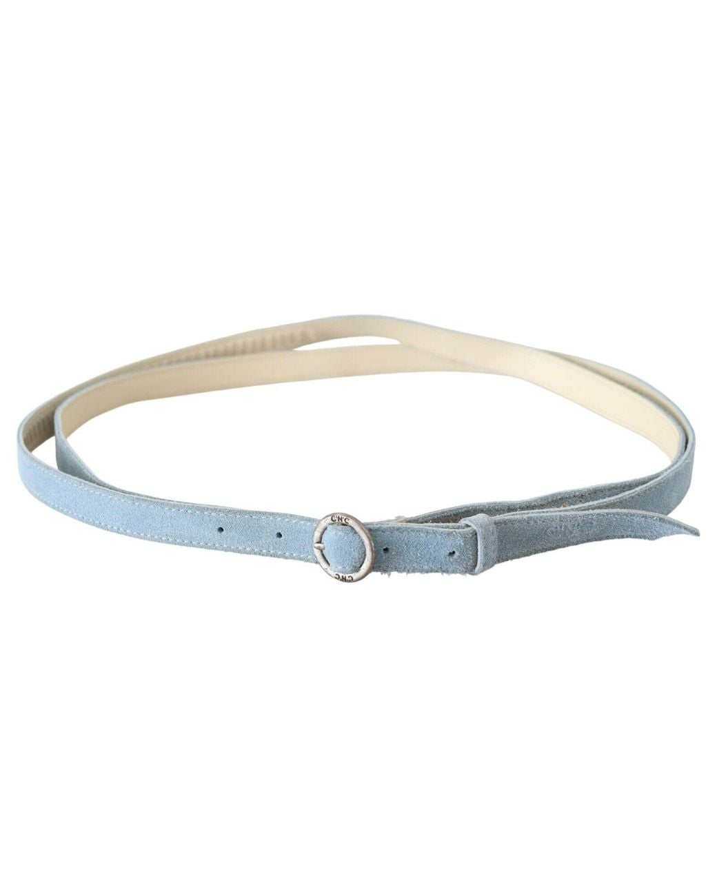CoSTUME NATIONAL Gray Chic Sky Leather Belt