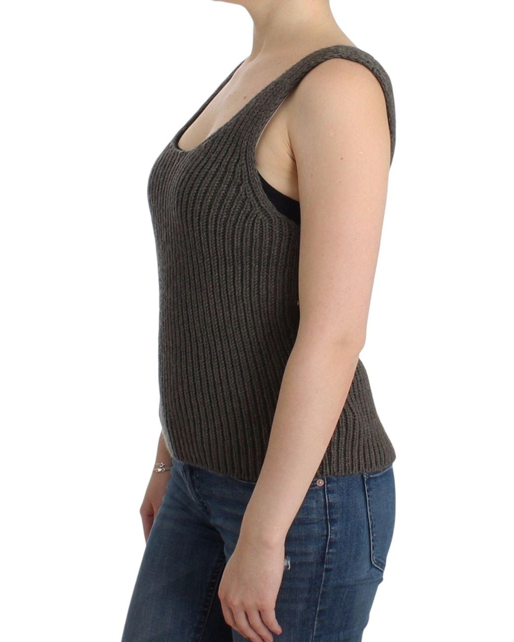 Ermanno Scervino Black Chic Knit Crew Neck Top