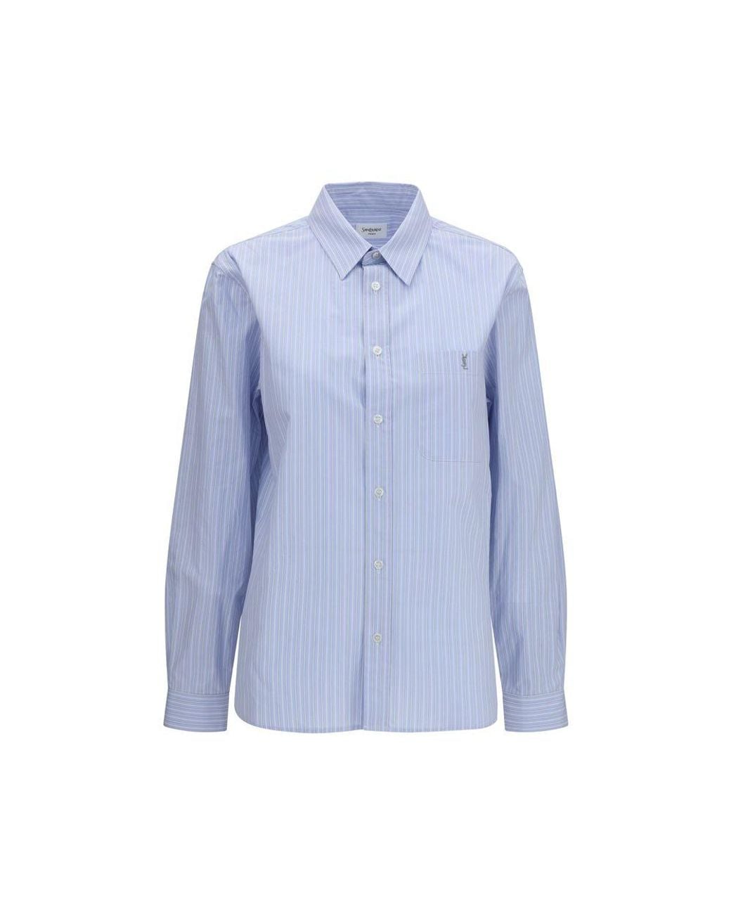 Saint Laurent Blue Cotton Shirt