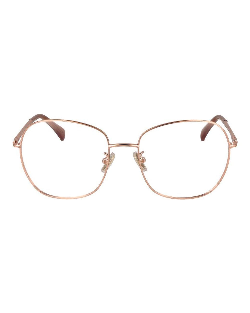 Max Mara Metallic Rose Gold Metal Glasses (frames)