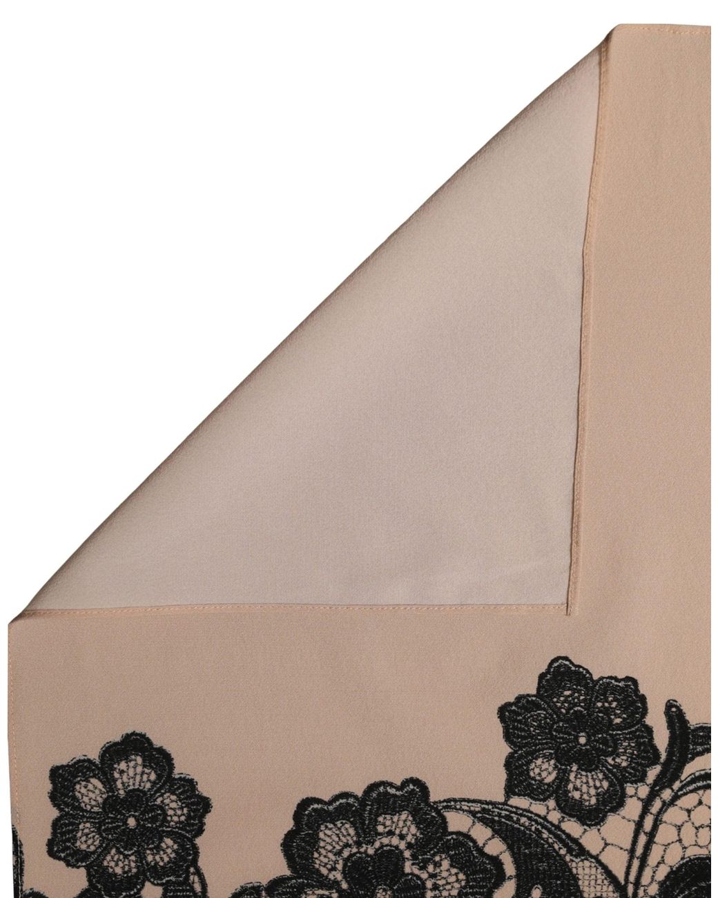 Dolce & Gabbana Multicolor Black Beige Floral Lace Silk Neck Shawl Scarf