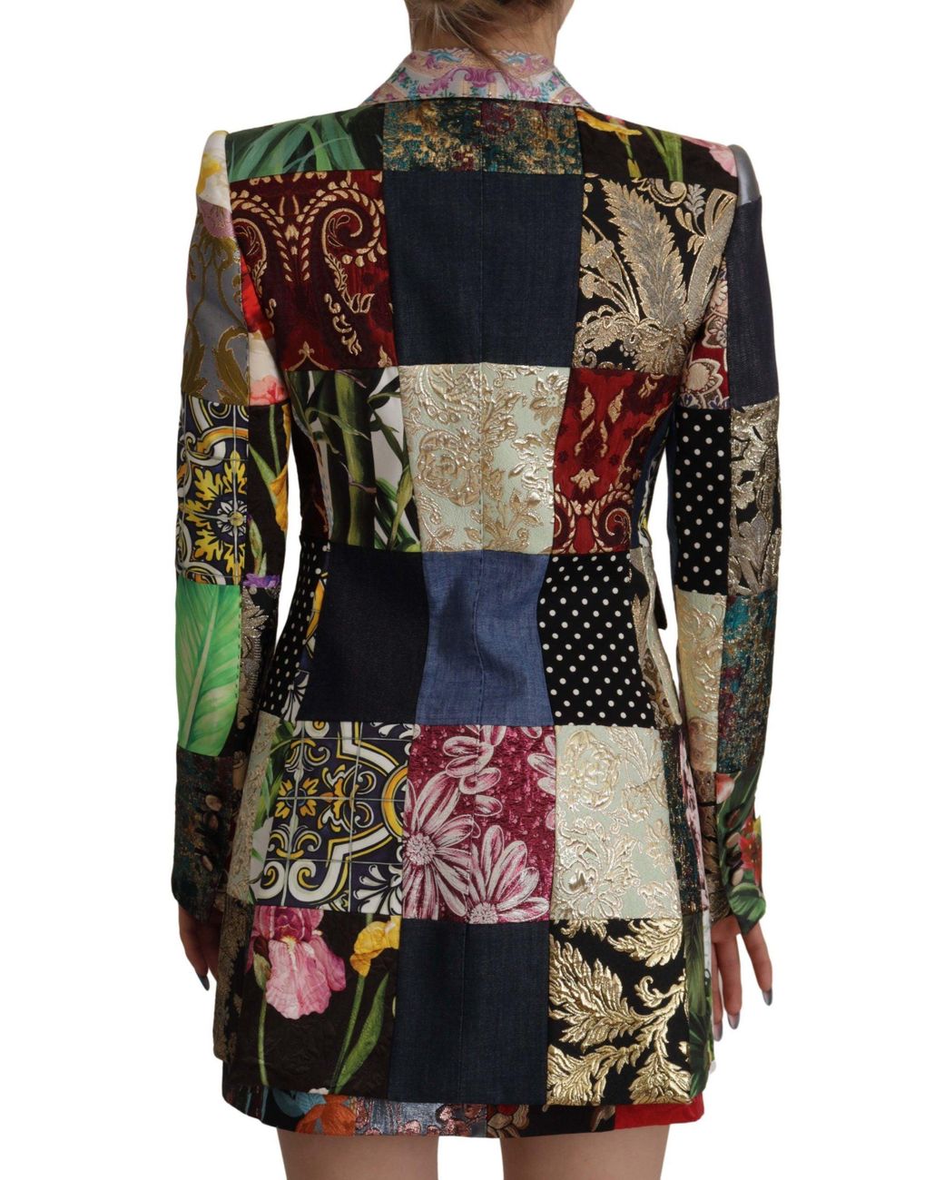Dolce & Gabbana Black Elegant Patchwork Blazer Jacket