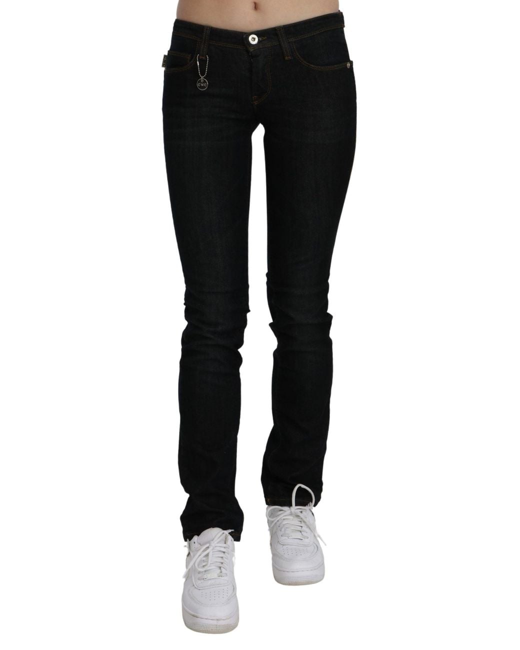 CoSTUME NATIONAL Black Chic Mid Waist Slim Fit Denim Jeans