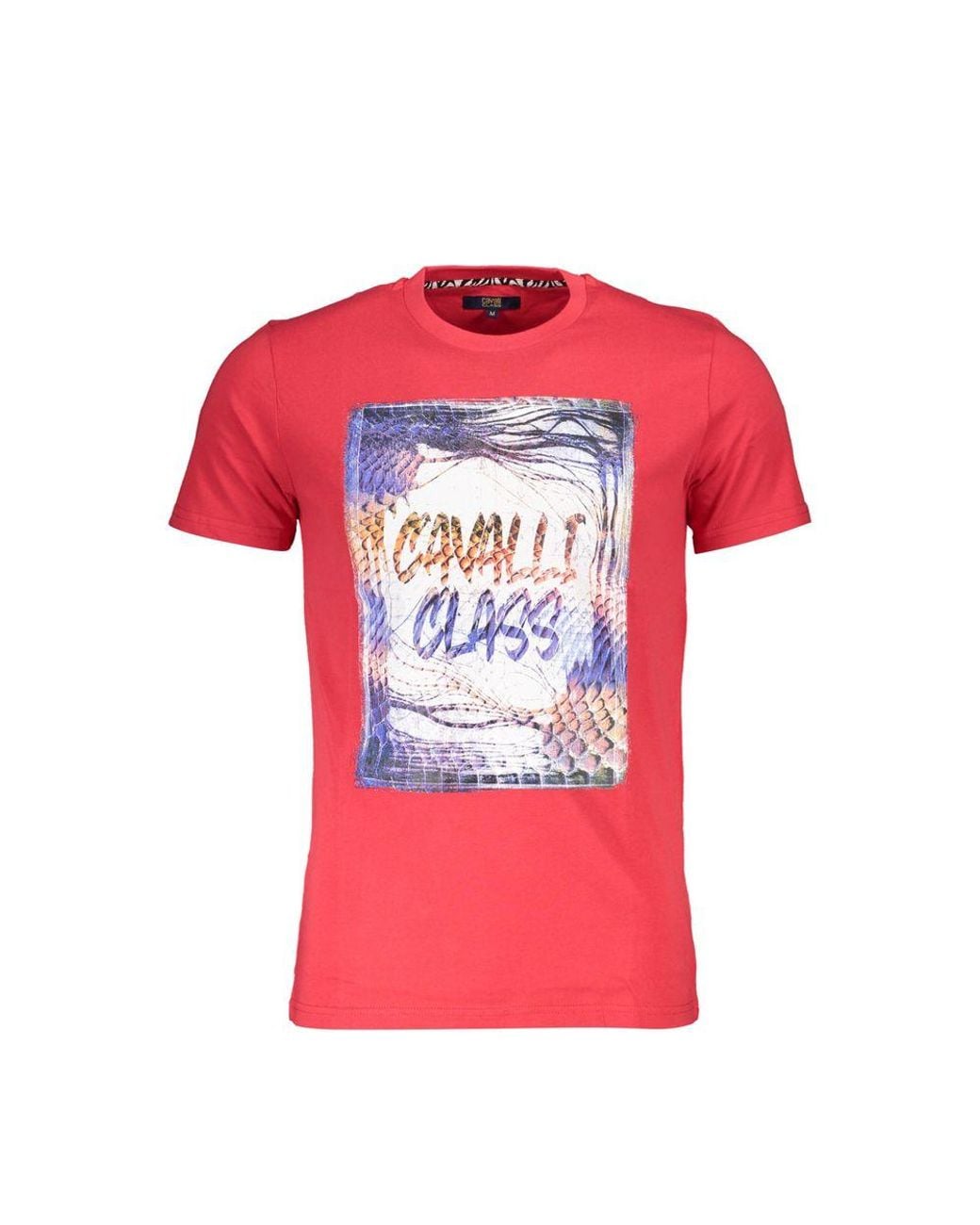 Roberto Cavalli Red Cotton T-Shirt for men