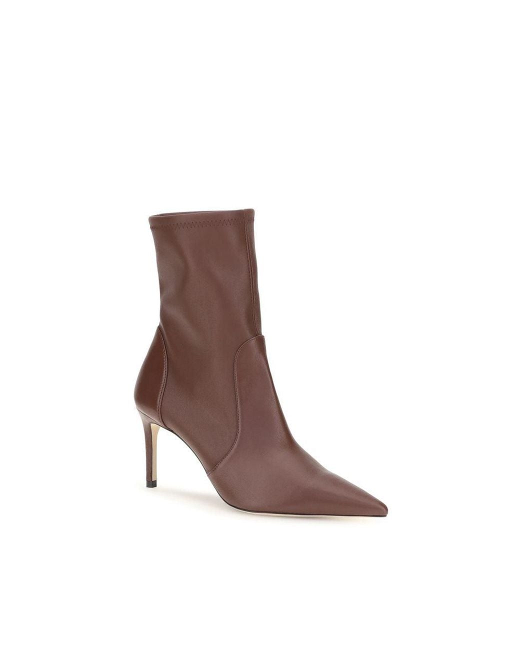 Stuart Weitzman Brown Calf Leather Bos Taurus Ankle Boots