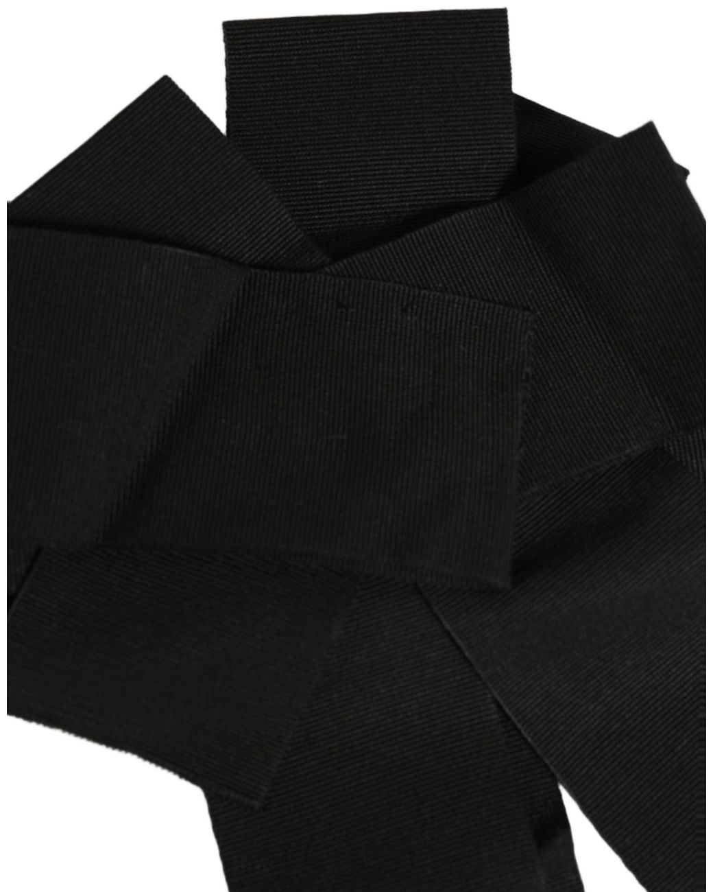 Dolce & Gabbana Black Cotton Wrap Around Tie Cintura Belt