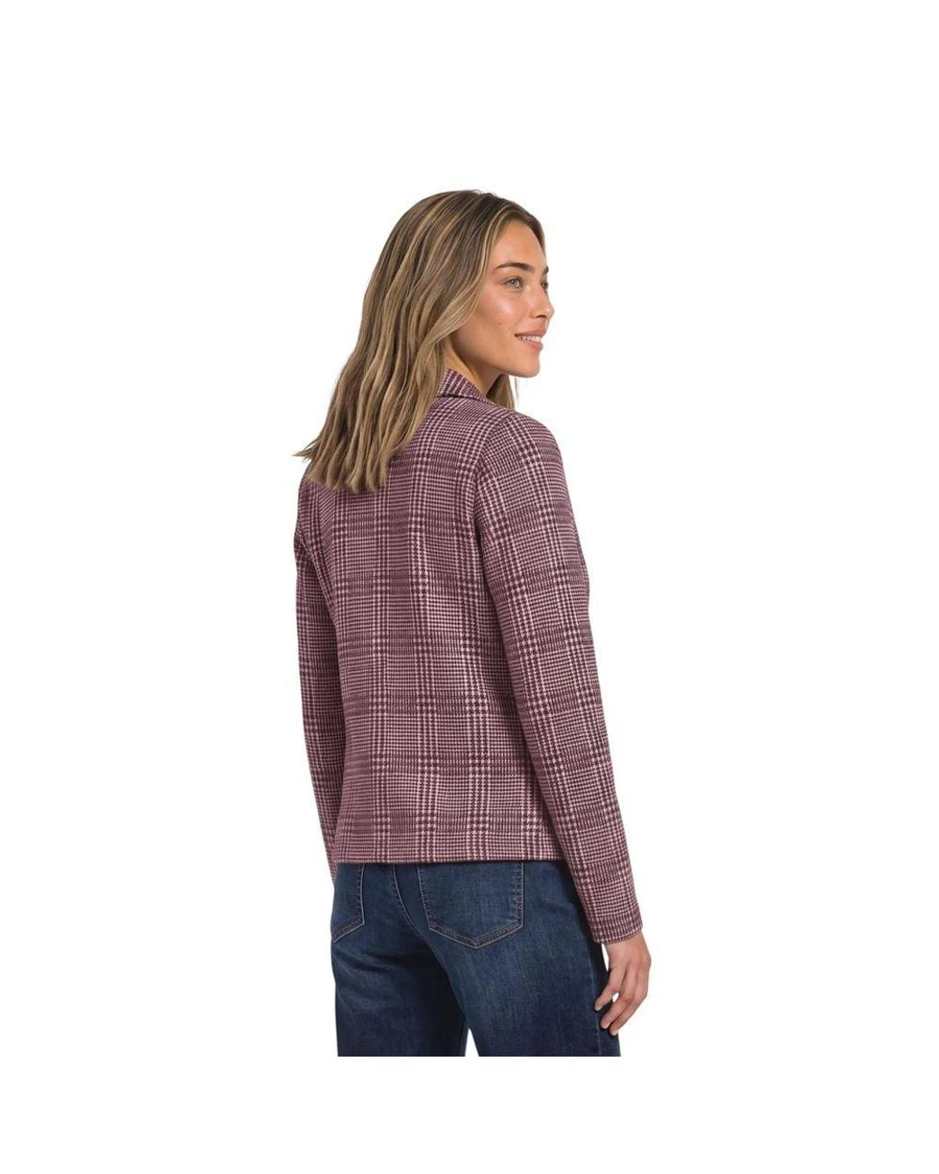 Street One Blue Purple Polyester Blazer