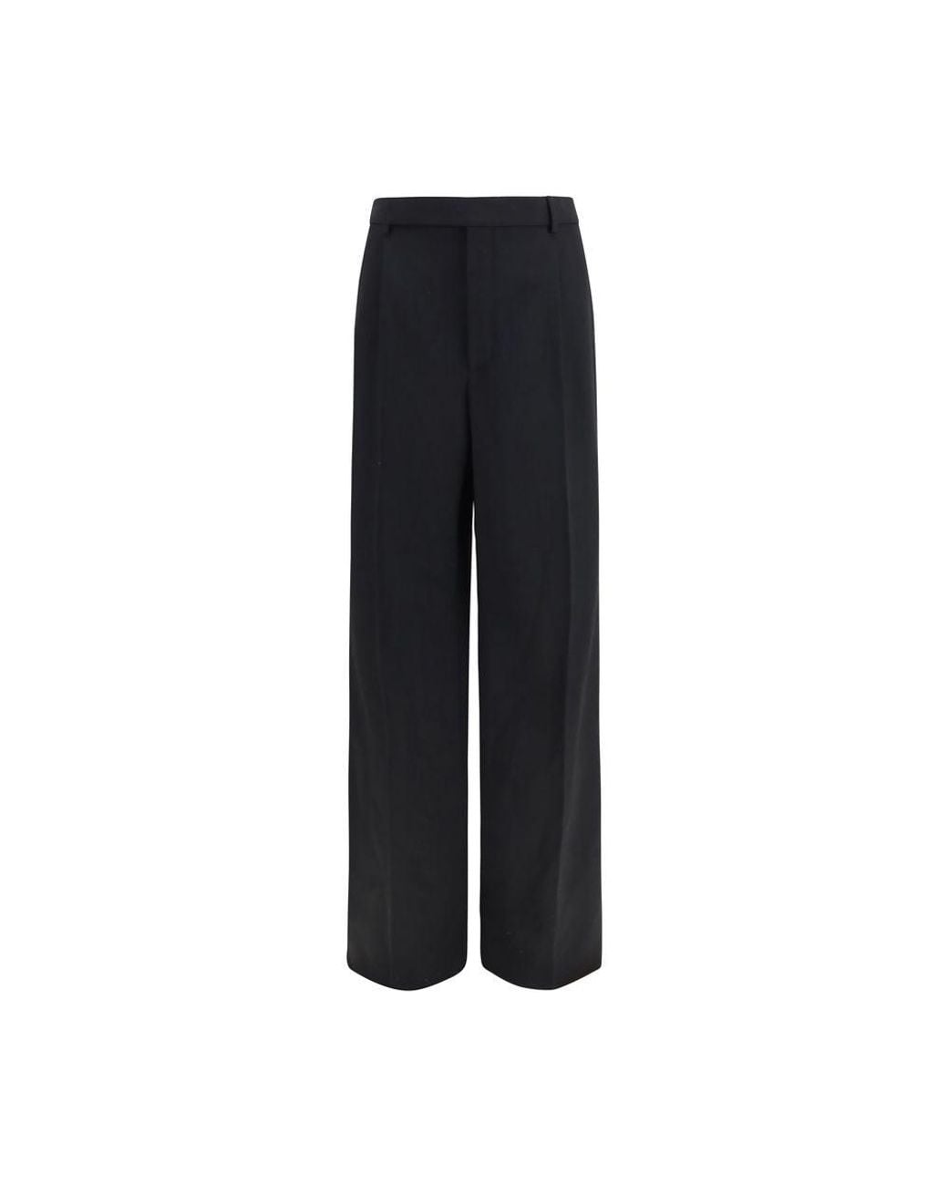Saint Laurent Black Wool Oves Aries Dress Pants for men