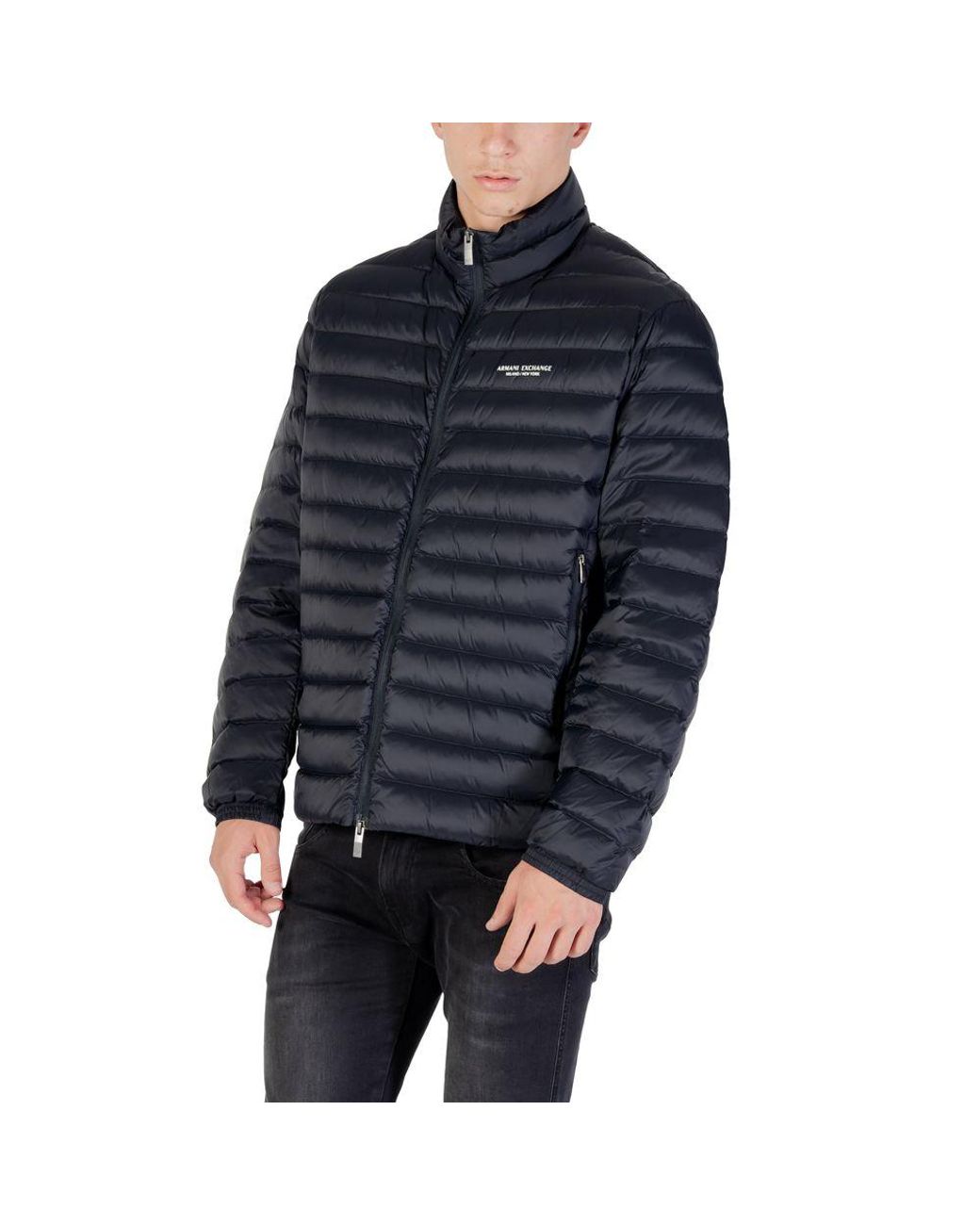 ARMANI EXCHANGE Blue Polyamide Coat for men