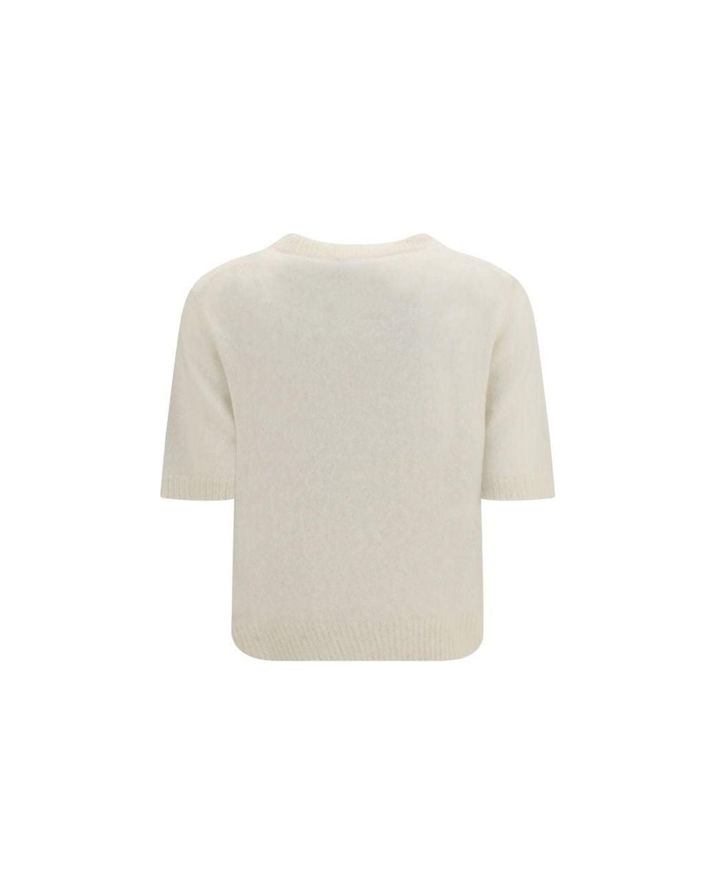 Ganni Natural Alpaca Vicugna Pacos T-Shirt