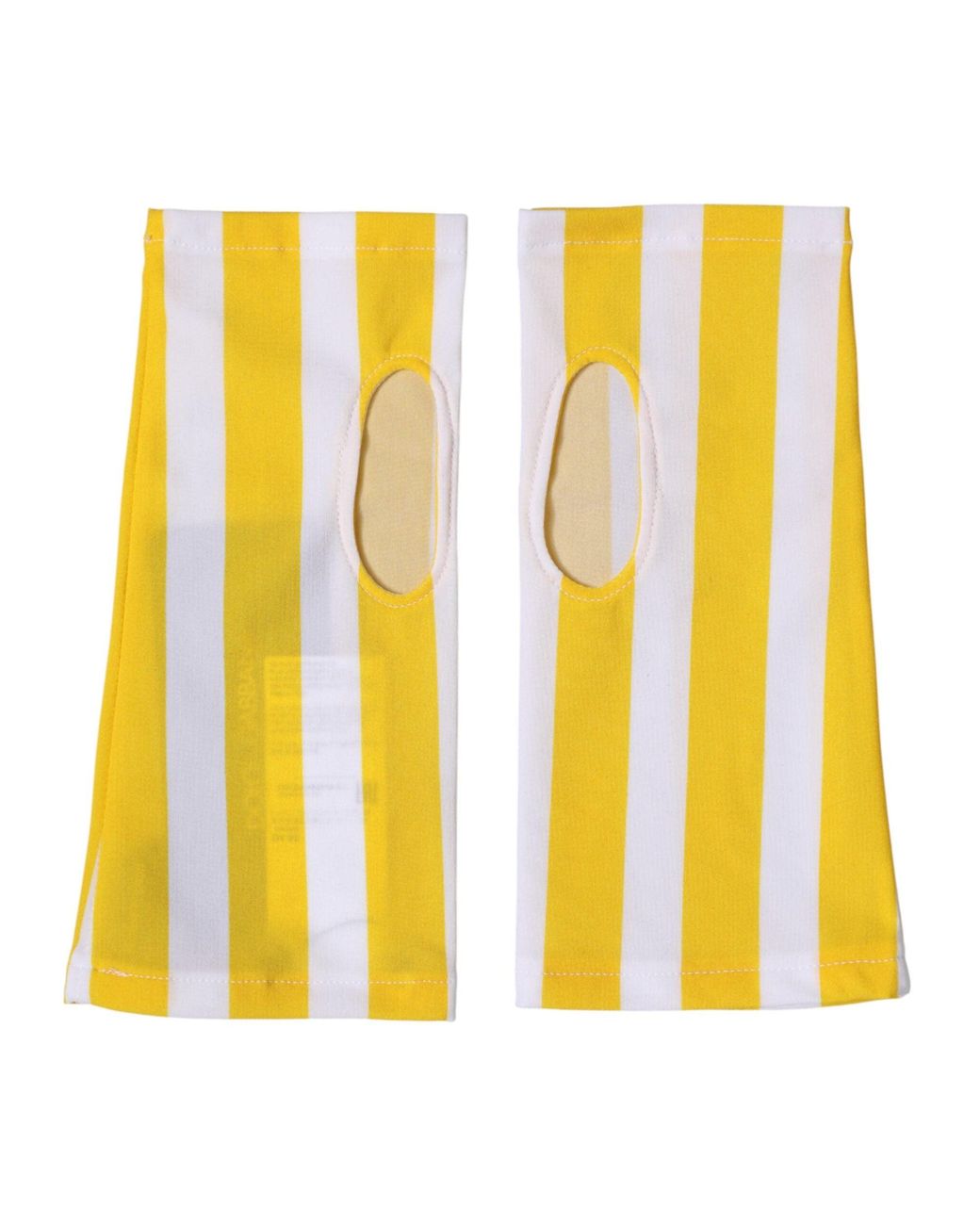 Dolce & Gabbana Yellow Nylon Fingerless Wrist Length Gloves 07+Pa