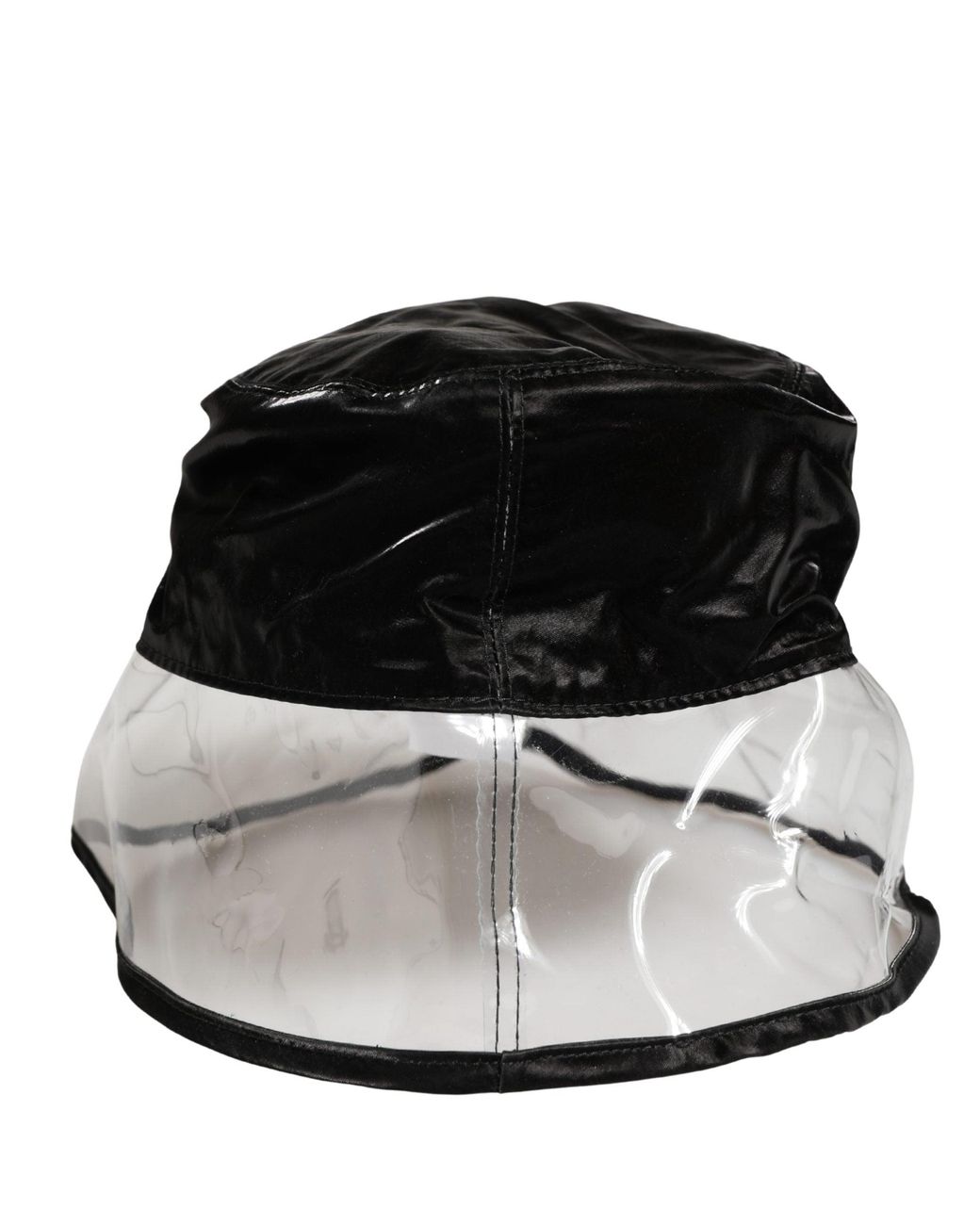 Dolce & Gabbana Black Nylon Plastic Fisherman Bucket Capello Hat for men