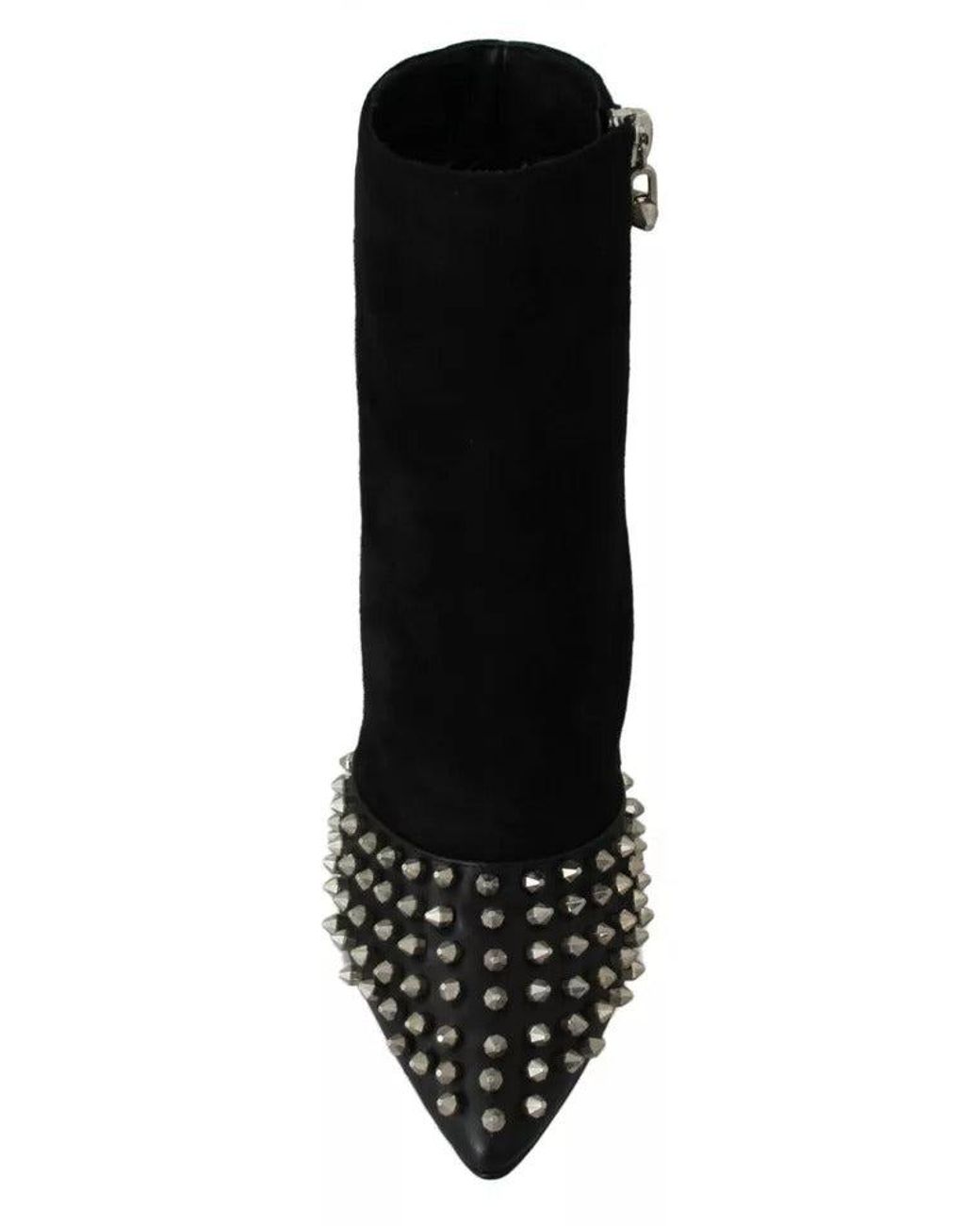 Philipp Plein Black Studded Heels Ankle Boots Shoes