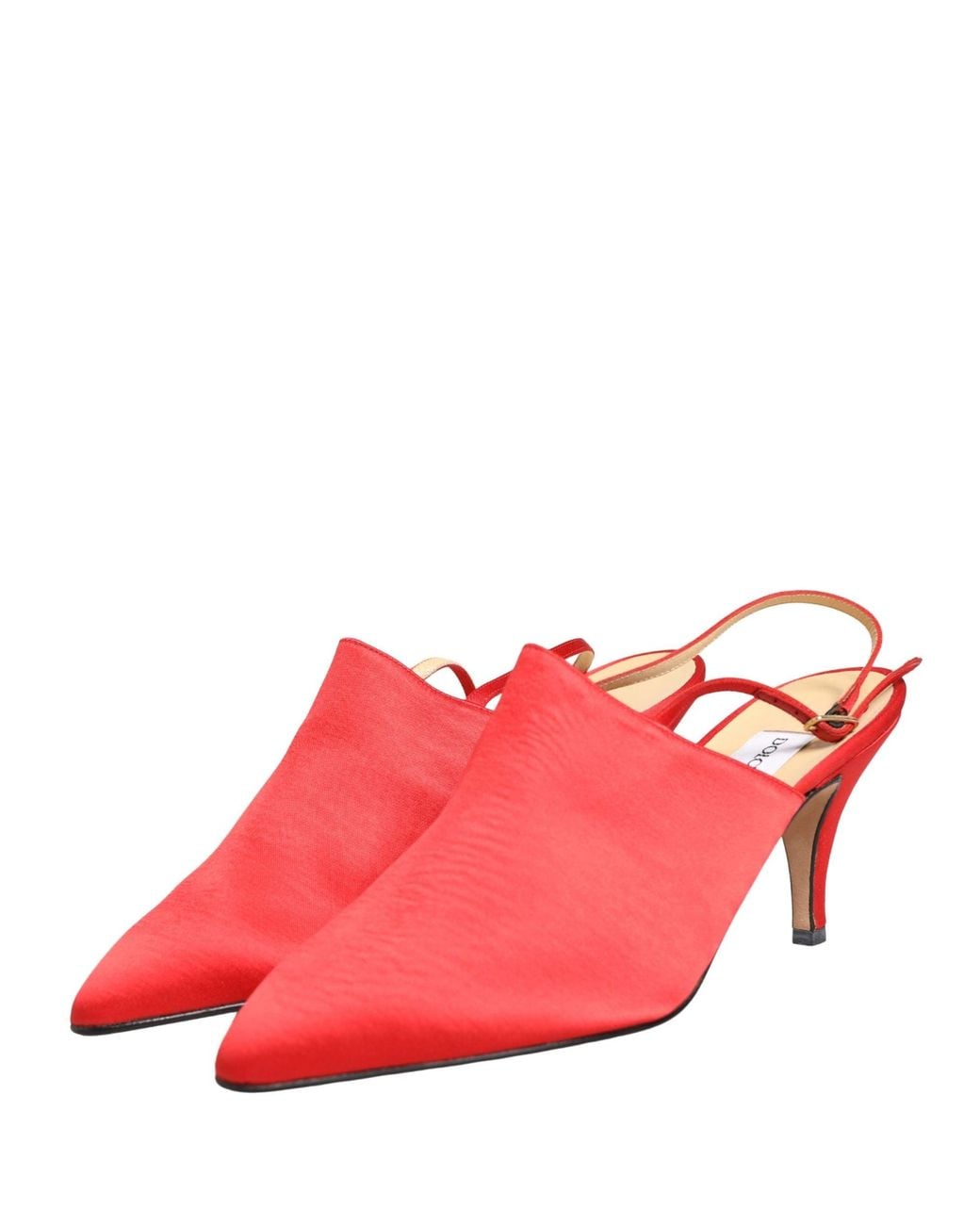 Dolce & Gabbana Pink Red Suede Heel Slingback Shoes