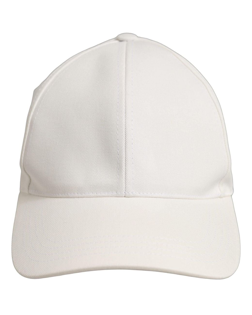 Dolce & Gabbana White Cotton Baseball Capello 6 Panels Hat for men