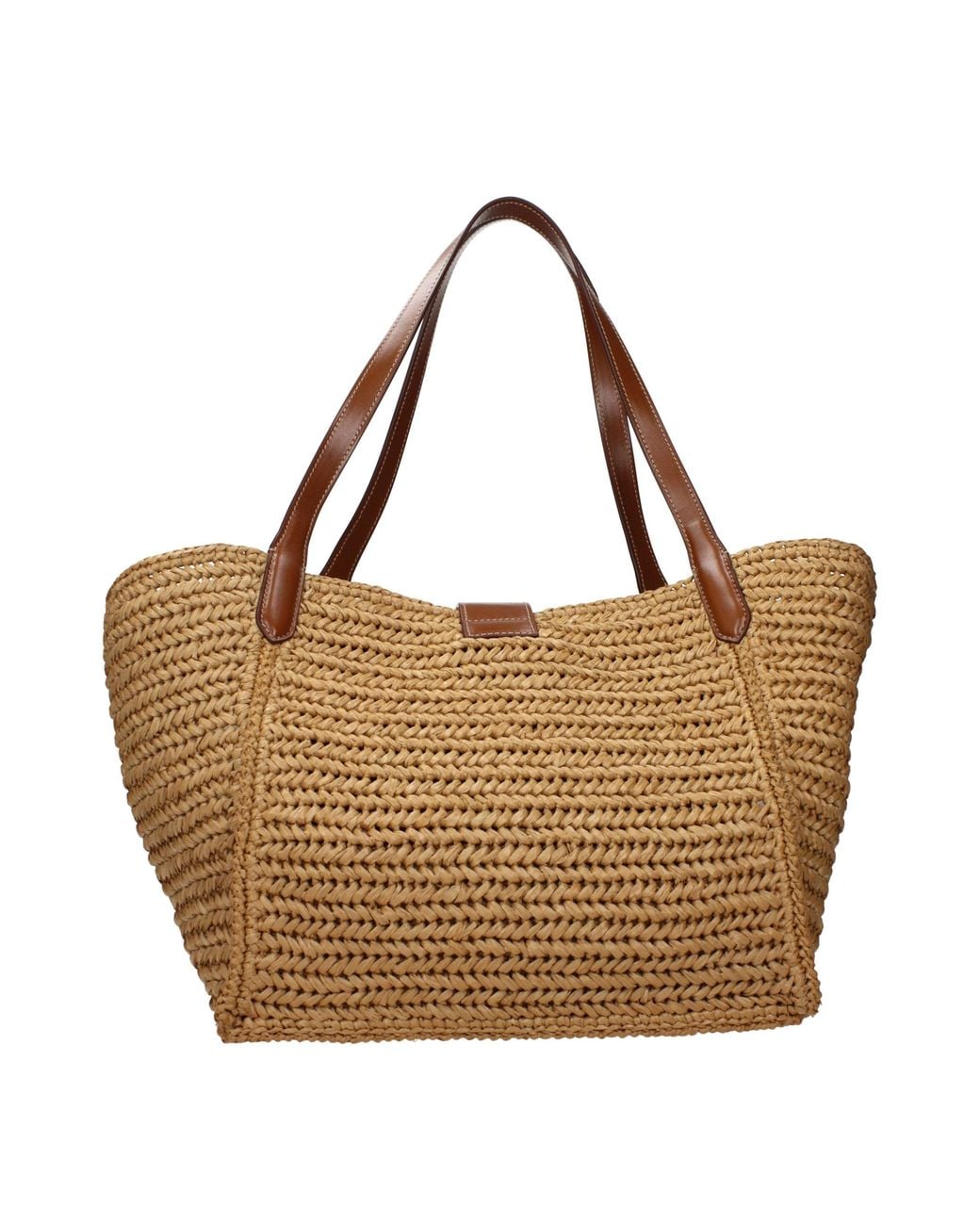 Tom Ford Brown Beige Raffia Shoulder Bag
