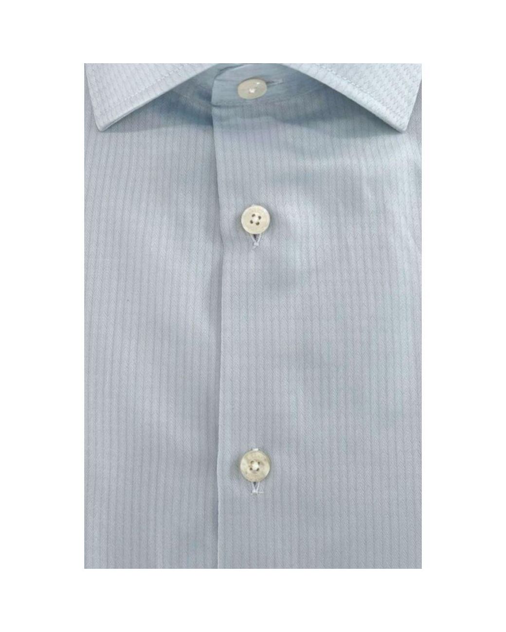 Baldinini Light Blue Cotton Men Shirt for men