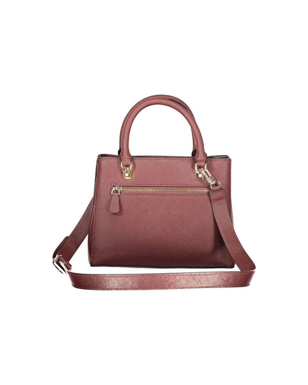 Guess Red Brown Polyethylene Handbag