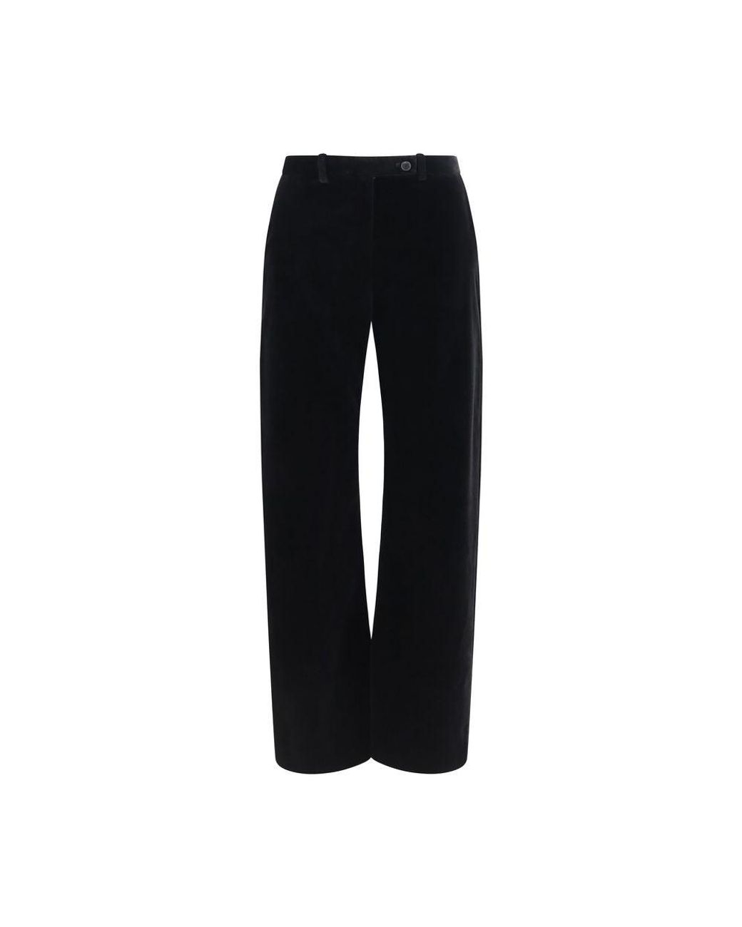 Khaite Black Viscose Casual Pants