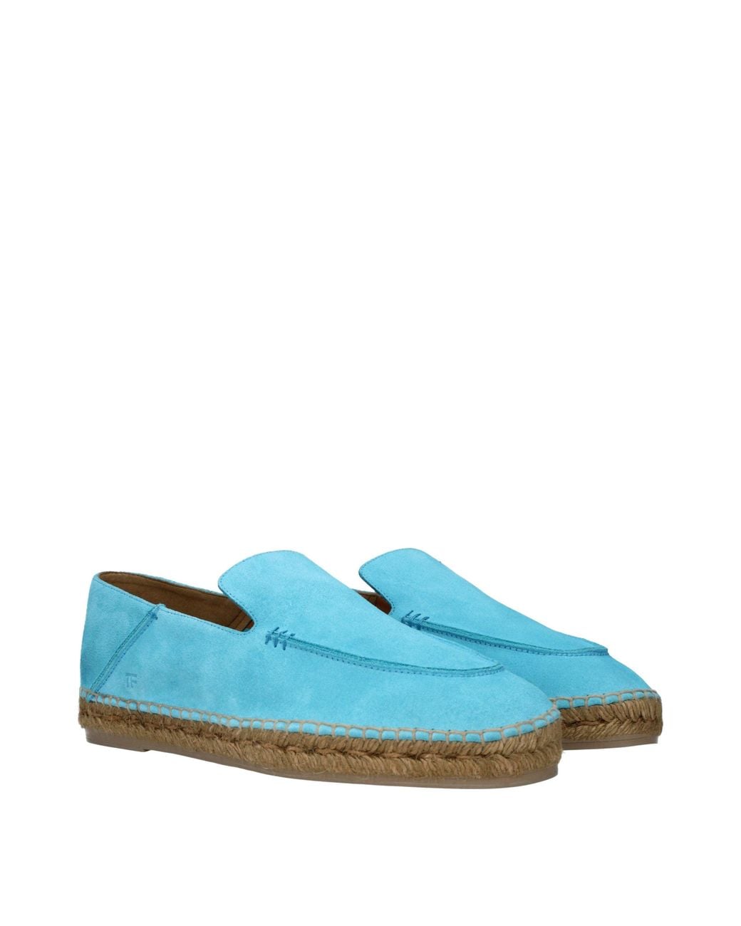 Tom Ford Blue Leather Espadrilles for men