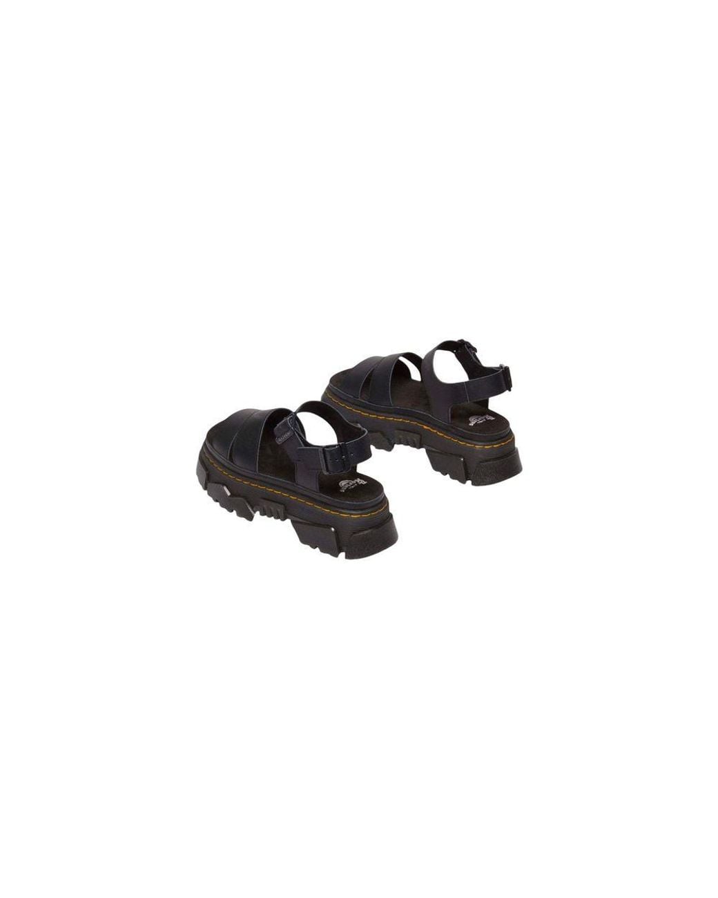 Dr. Martens Black Leather Flat Sandals