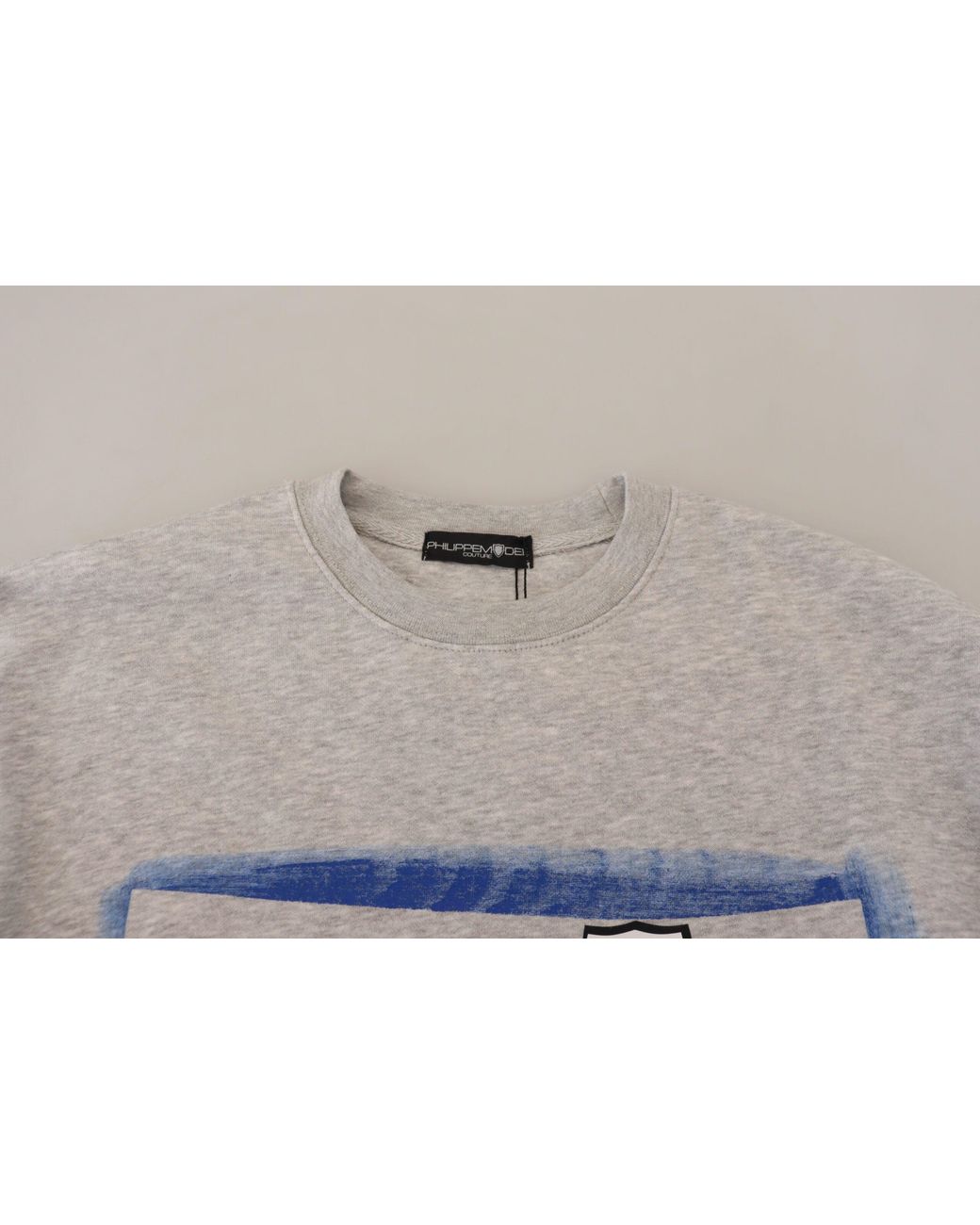 Philippe Model Gray Printed Long Sleeves Pullover Sweater