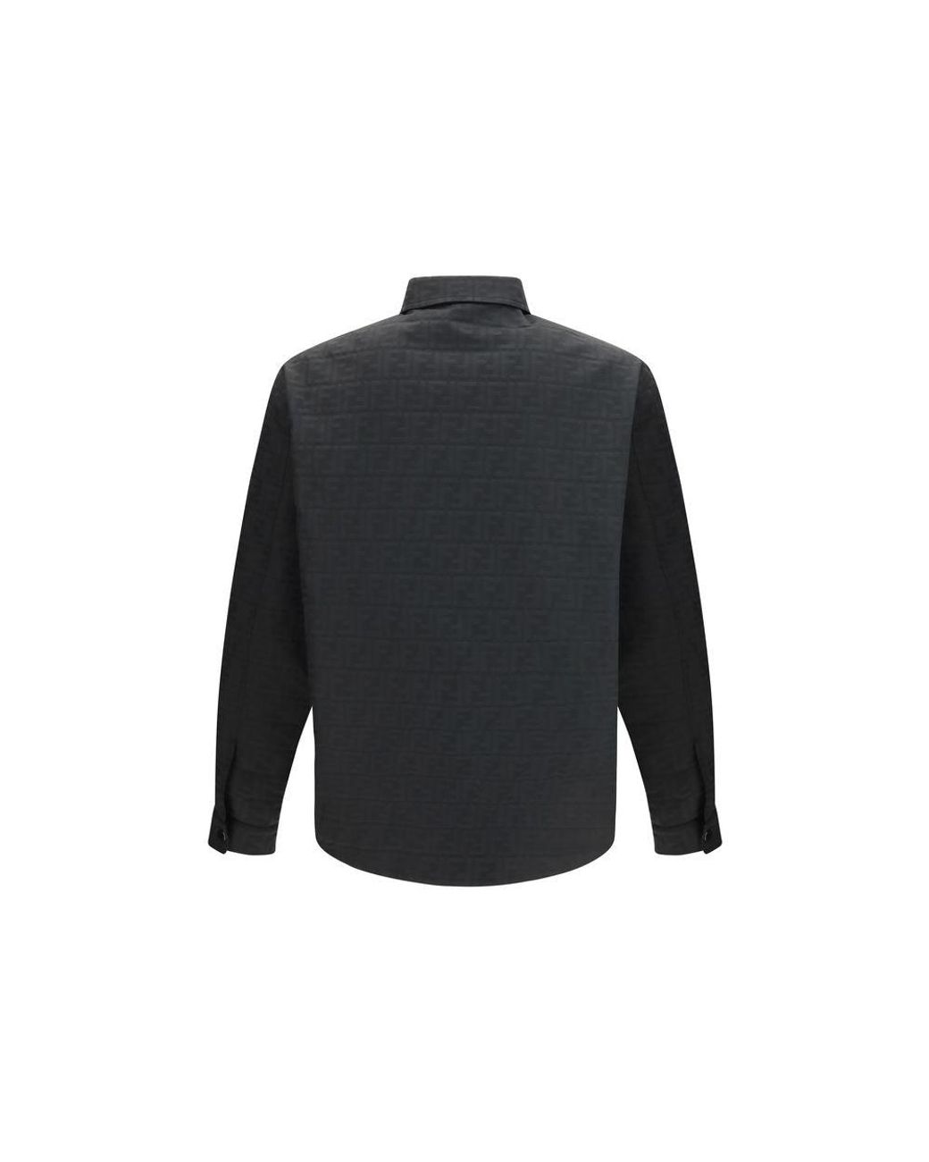 Fendi Blue Black Polyester Shirt for men