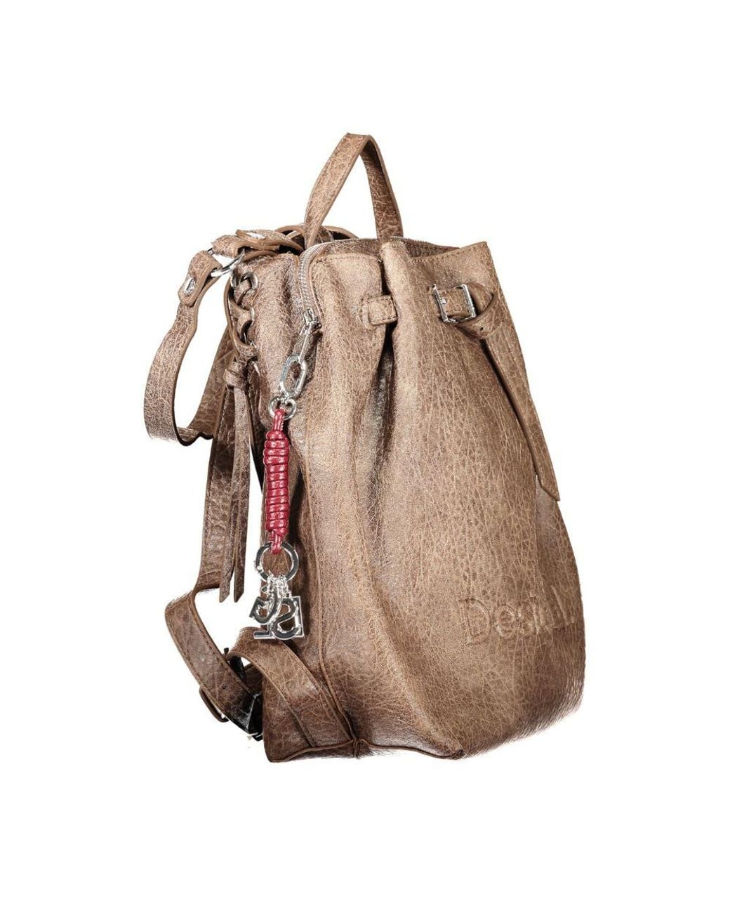 Desigual Natural Brown Polyurethane 's Backpack