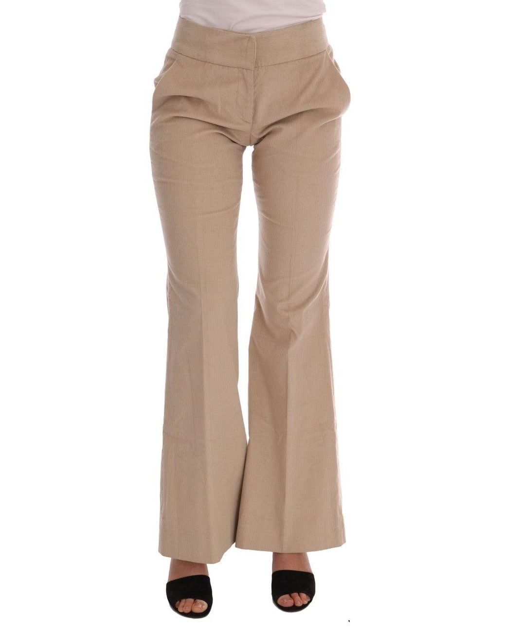 Ermanno Scervino Natural Chic Bootcut Flared Pants