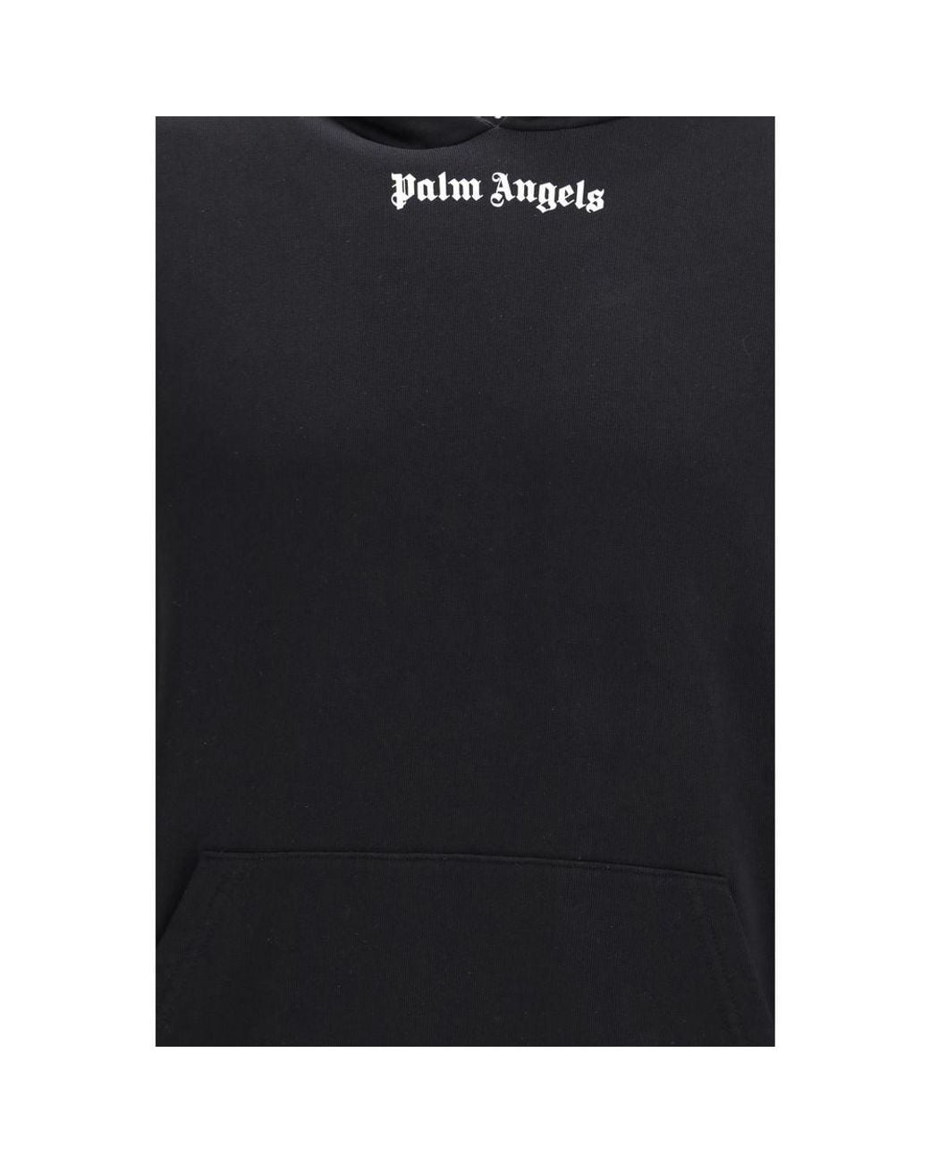 Palm Angels Blue Black Cotton Sweatshirt for men