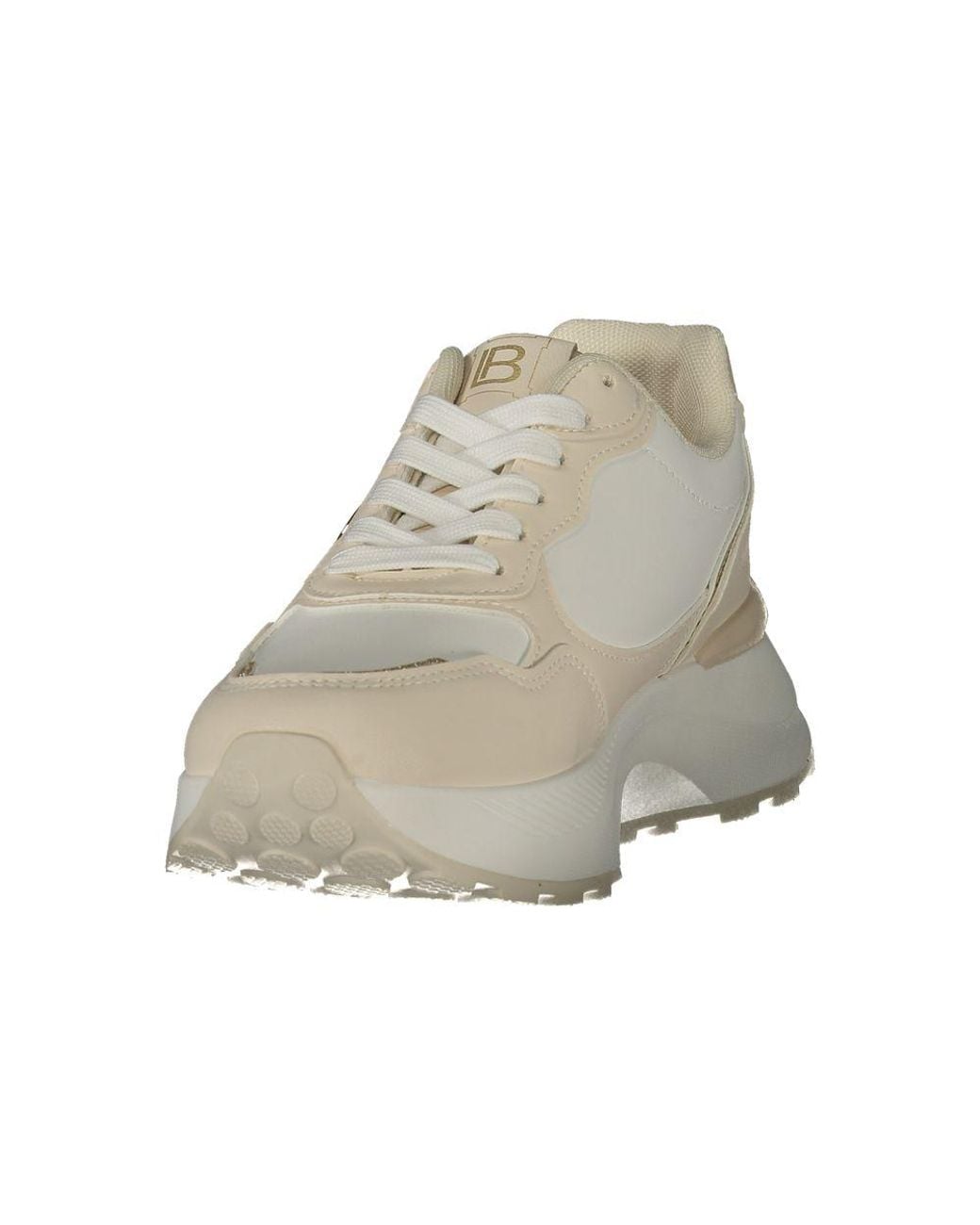 Laura Biagiotti Gray Beige Polyurethane Female Sneaker